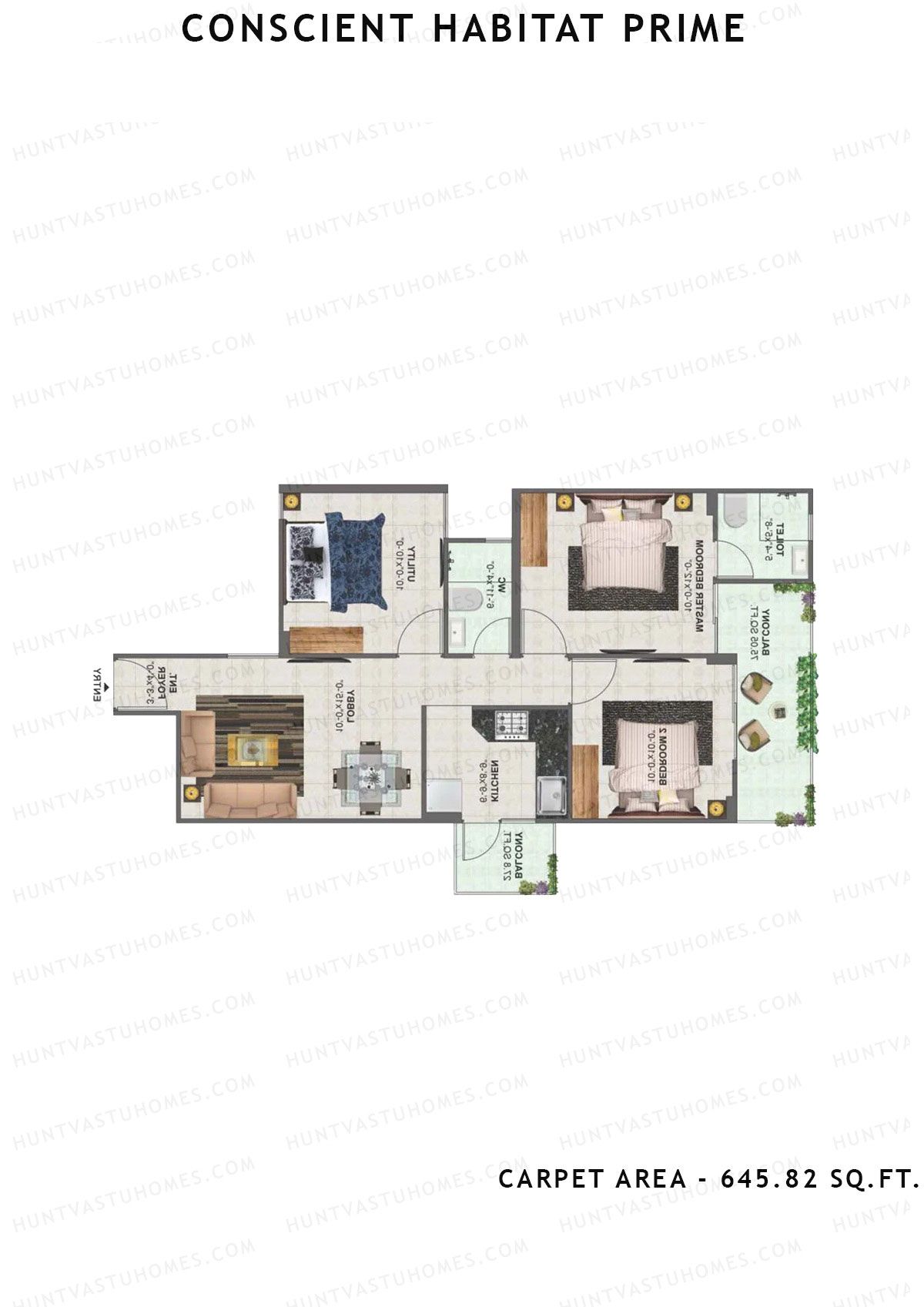 Conscient Habitat Prime Tower A4 Unit 5 Floor Plan