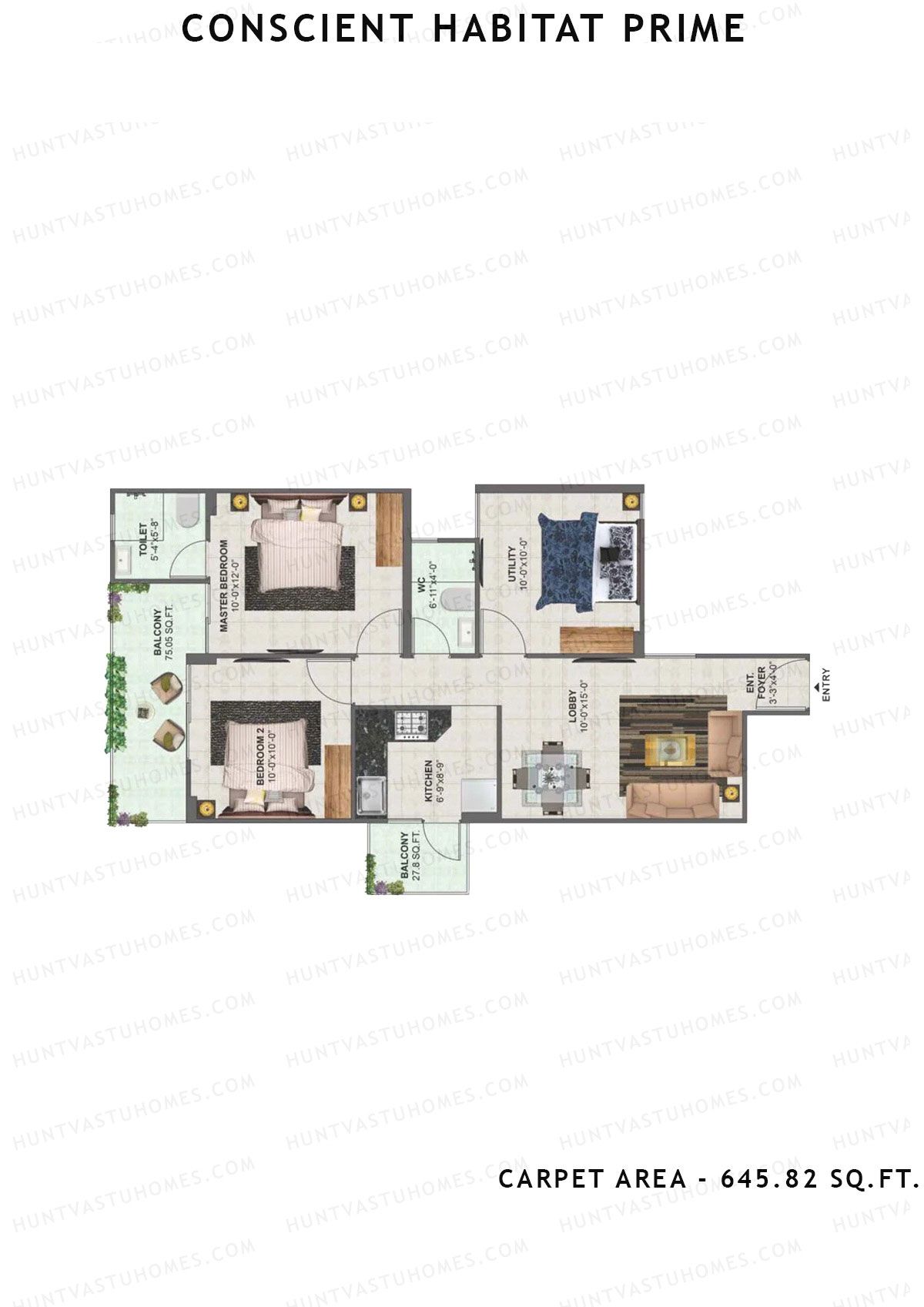 Conscient Habitat Prime Tower A4 Unit 8 Floor Plan