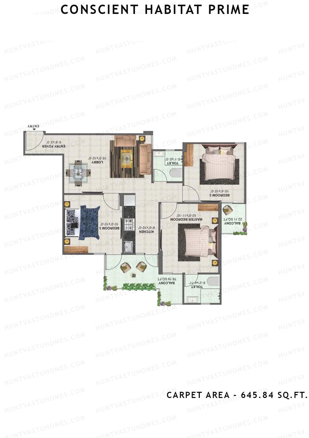 Conscient Habitat Prime Tower A1 Unit 7 Floor Plan