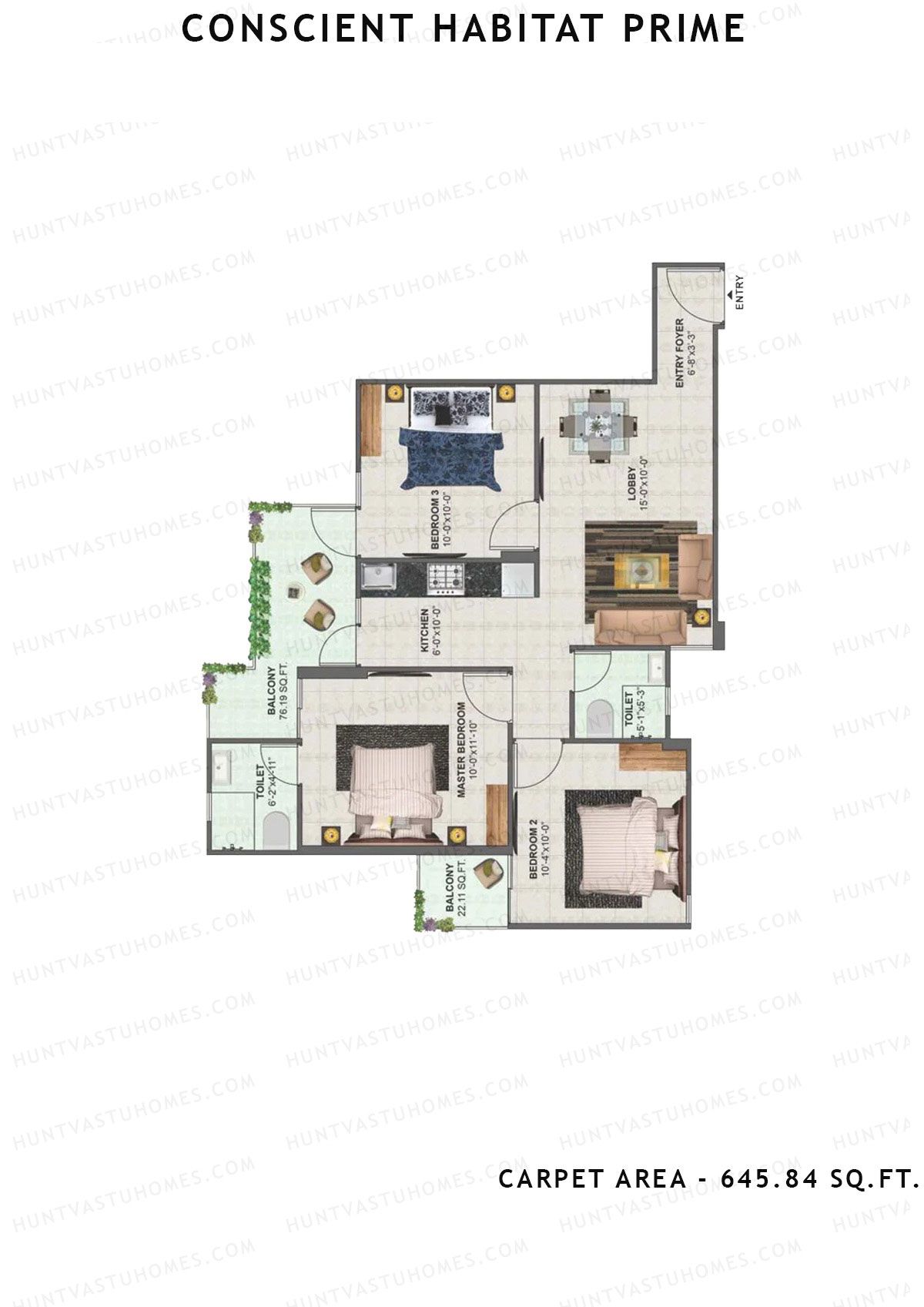 Conscient Habitat Prime Tower A4 Unit 7 Floor Plan