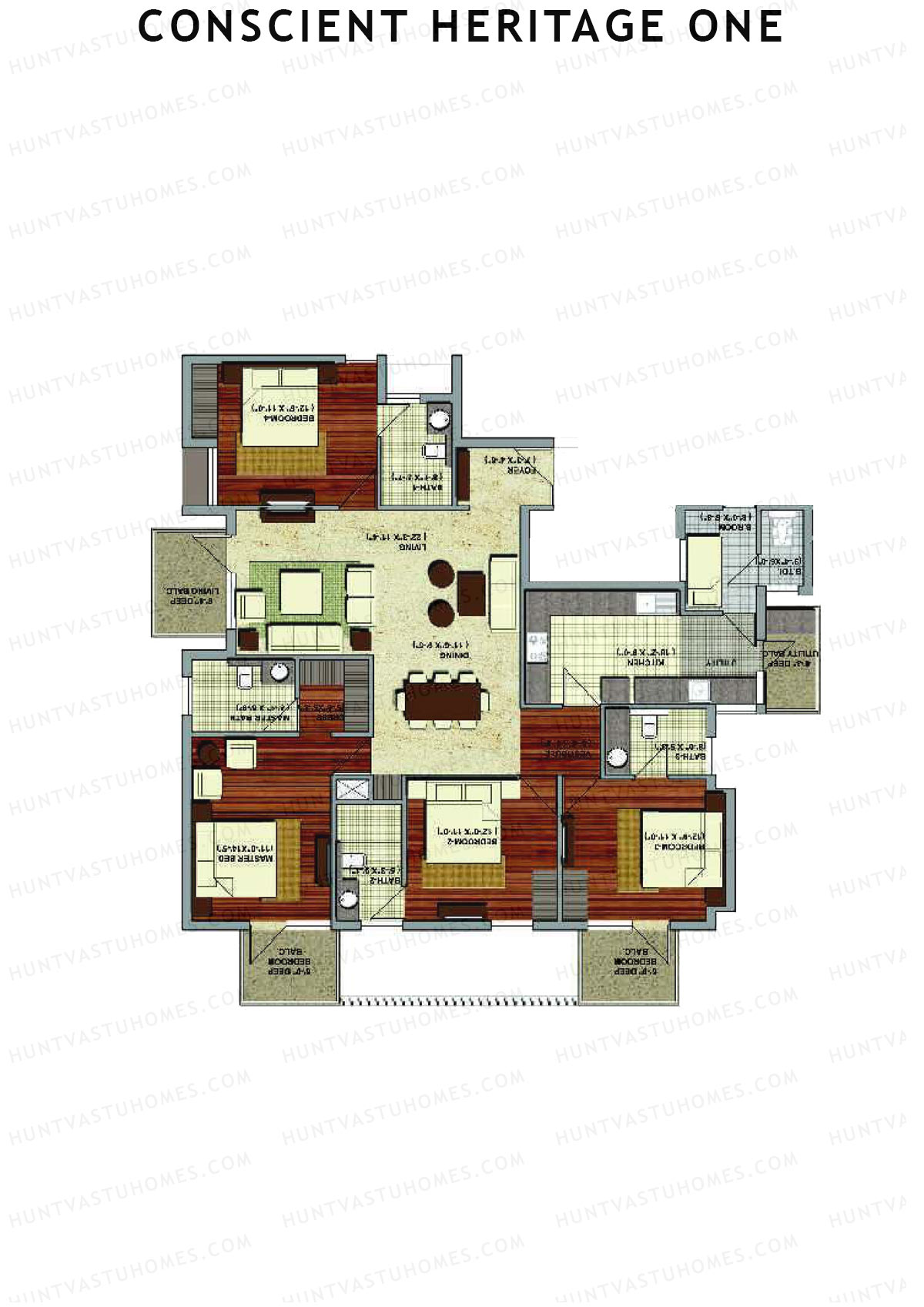 Conscient Heritage One Tower A Unit 4 Floor Plan
