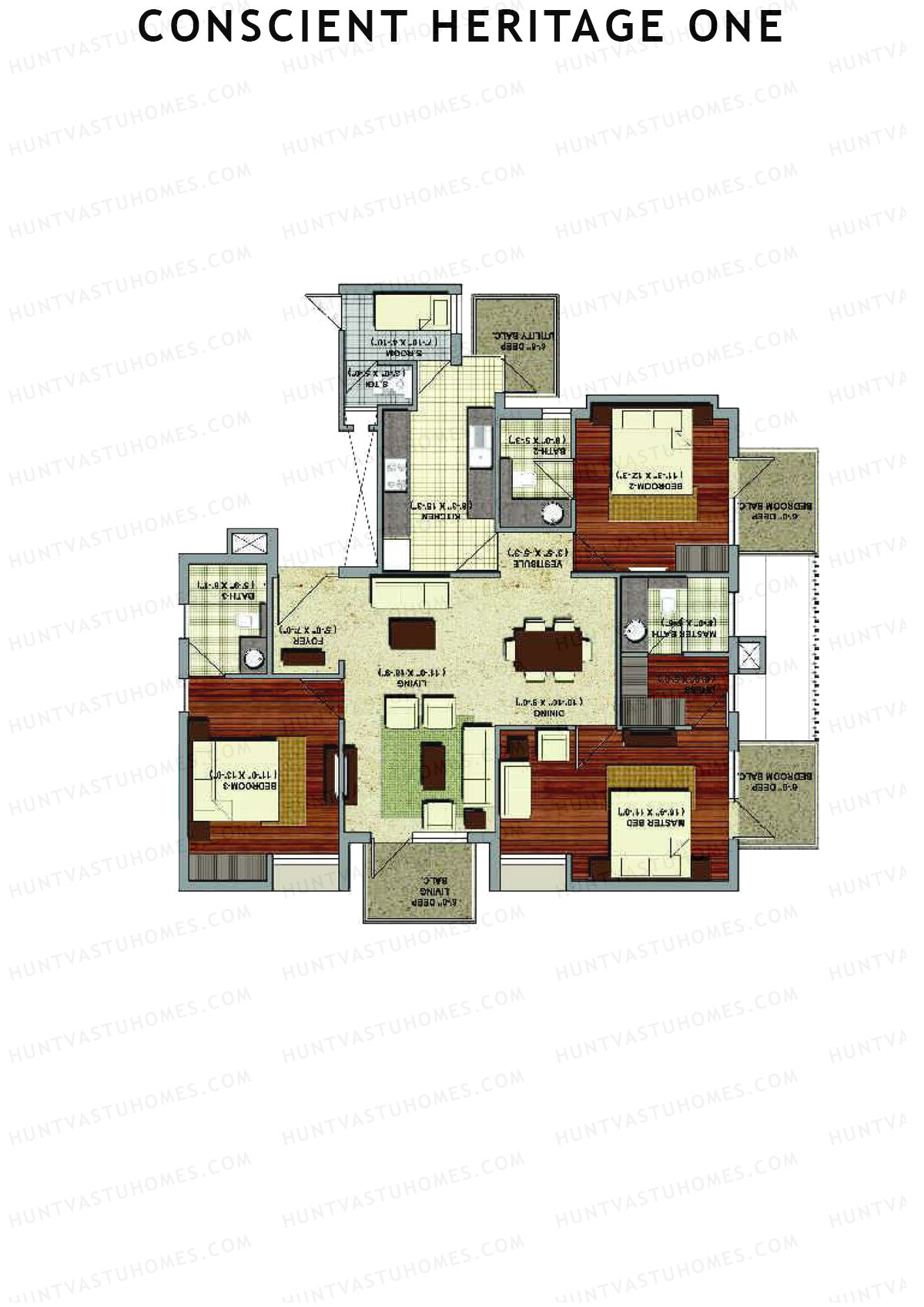 Conscient Heritage One Tower B Unit 2 Floor Plan