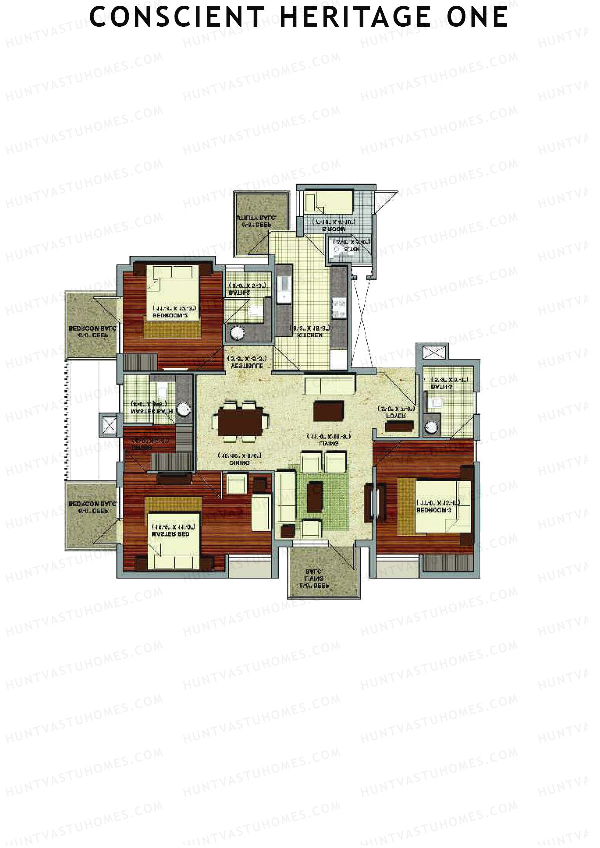 Conscient Heritage One Tower B Unit 3 Floor Plan