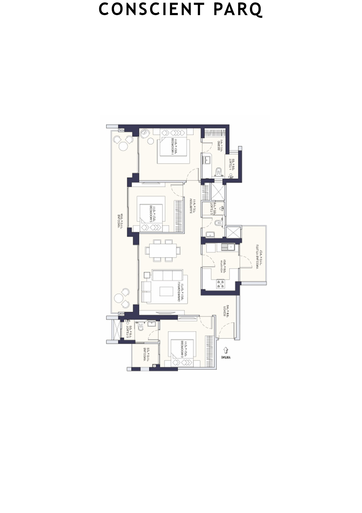 Conscient Parq Tower C Unit 1 Floor Plan