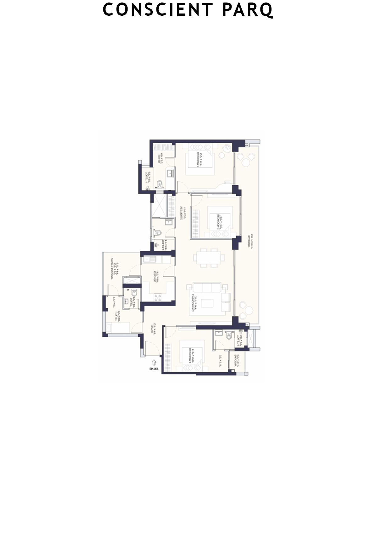 Conscient Parq Tower C Unit 2 (Type C) Floor Plan