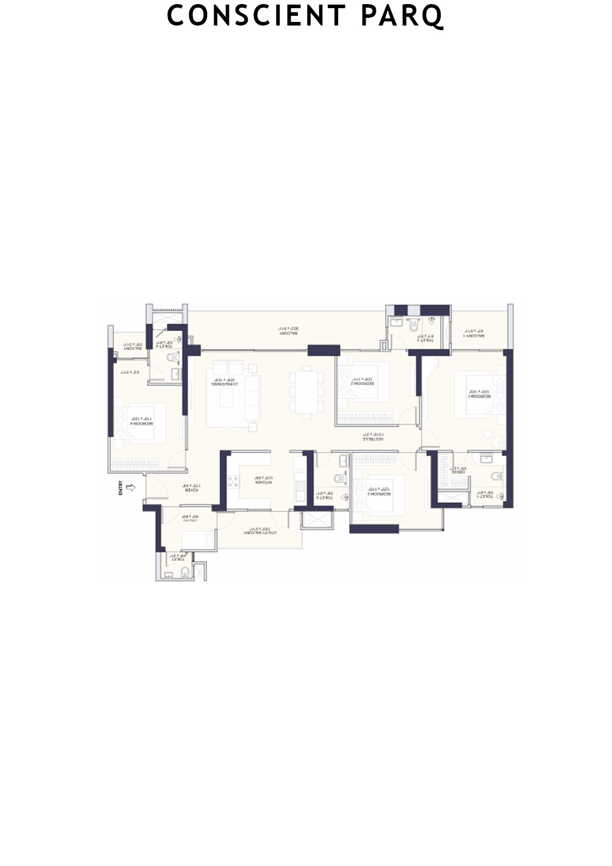 Conscient Parq Tower D Unit 3 Floor Plan