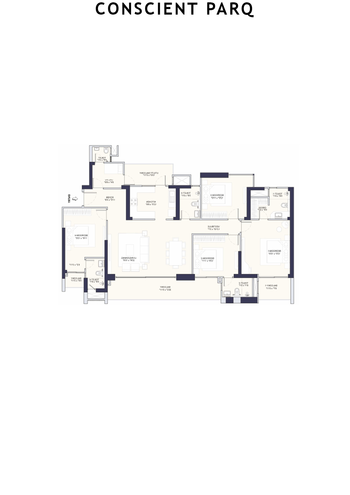 Conscient Parq Tower D Unit 4 Floor Plan