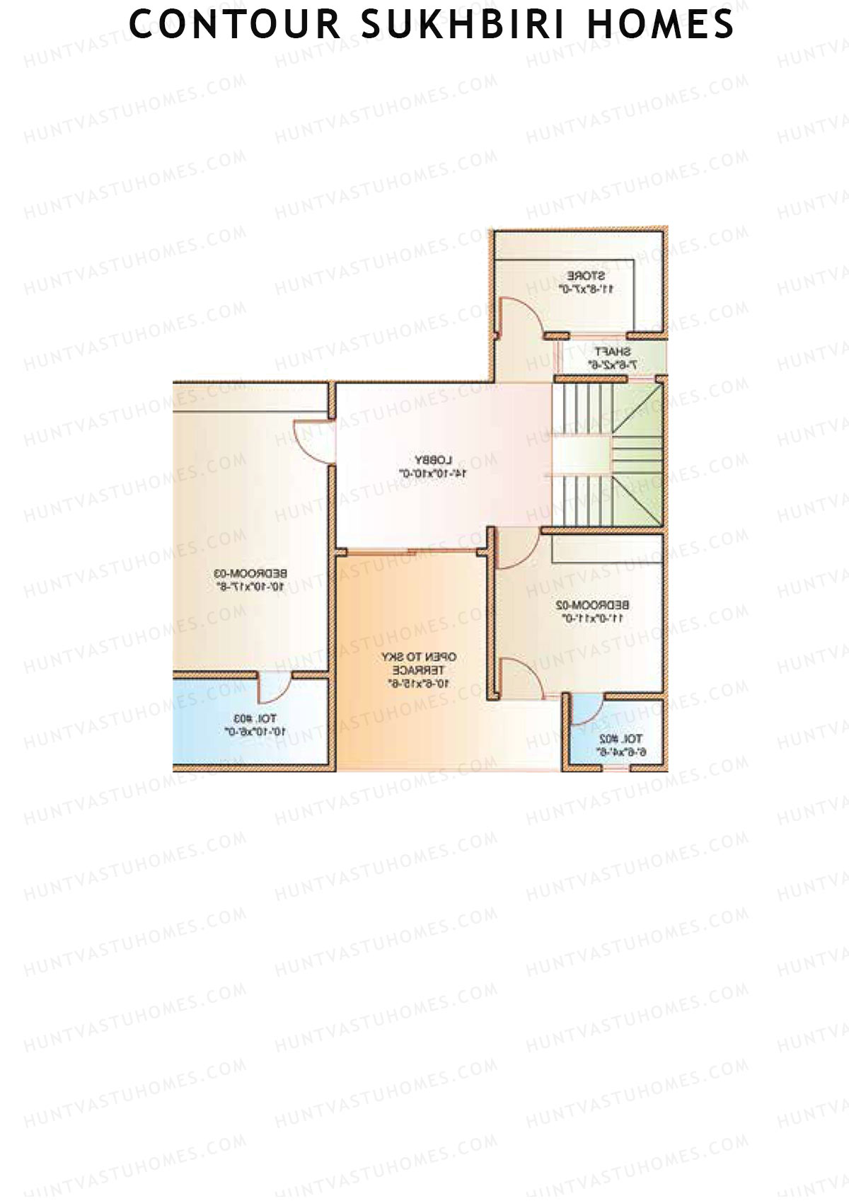 Contour Sukhbiri Homes, Block Fortuna A, Unit 3 (Duplex ), 5BHK, Super Area 2450   sq ft 