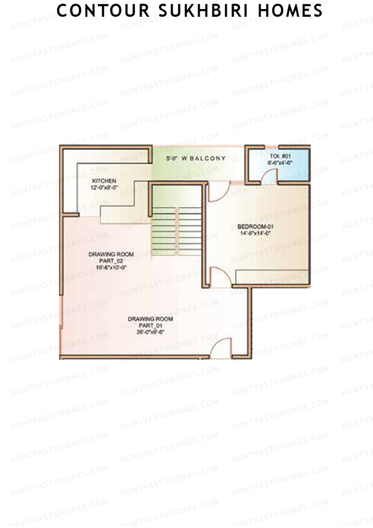 Contour Sukhbiri Homes, Block Fortuna C, Unit 1 (Duplex ), 3BHK, Super Area 2625   sq ft 