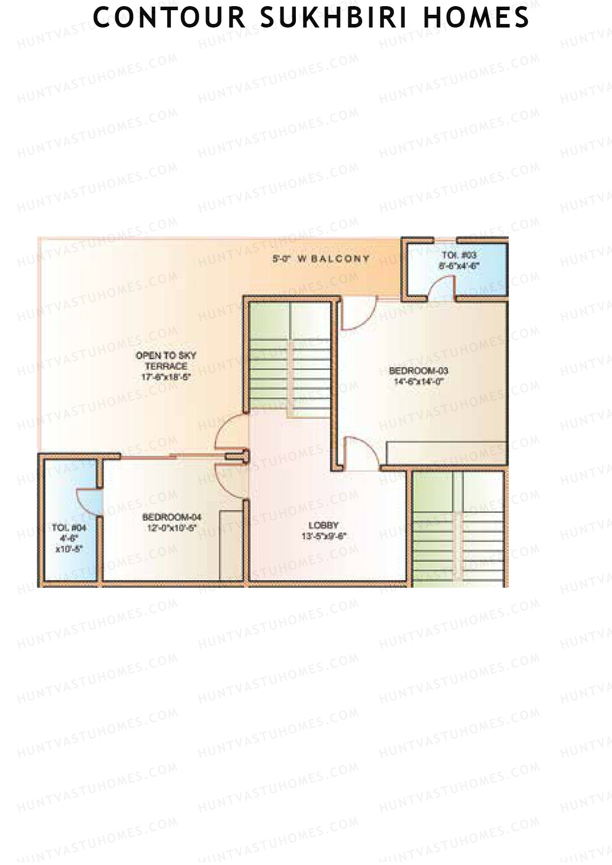 Contour Sukhbiri Homes, Block Fortuna C, Unit 1 (Duplex ), 3BHK, Super Area 2625   sq ft 