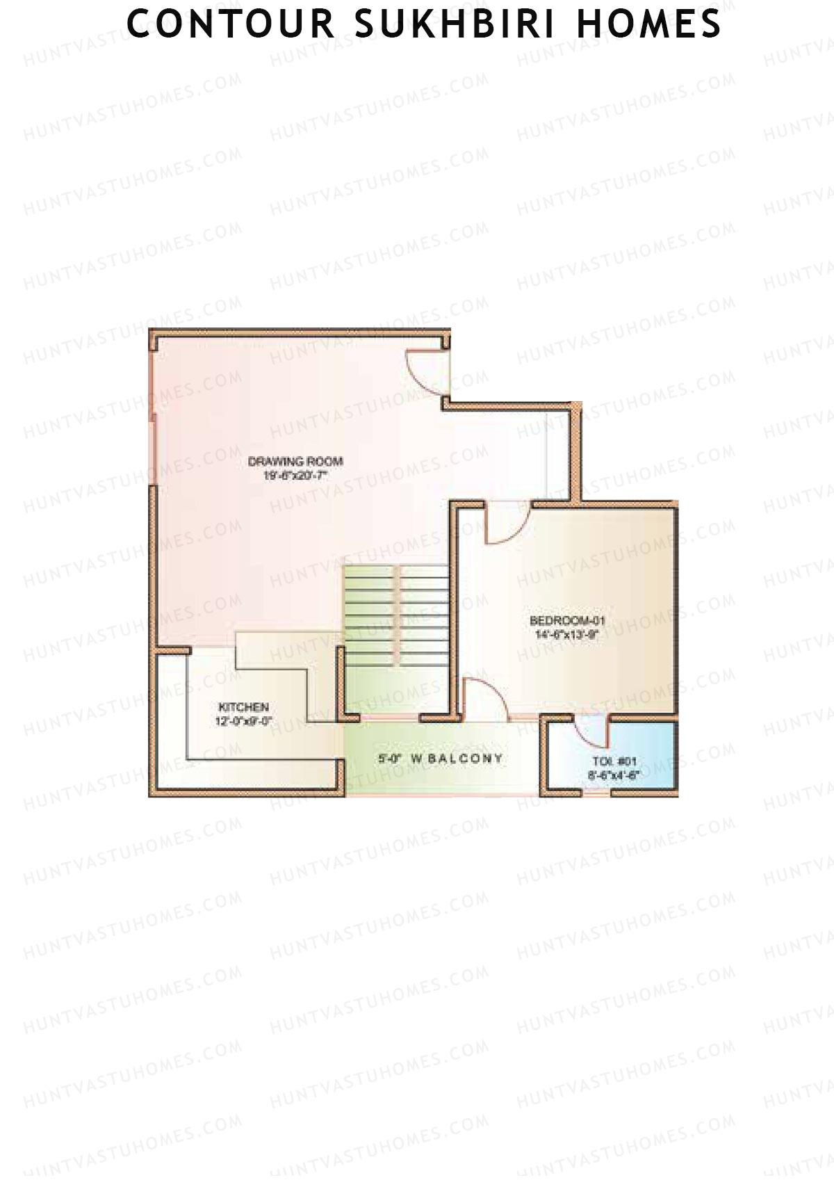 Contour Sukhbiri Homes, Block Fortuna C, Unit 2 (Duplex ), 3BHK, Super Area 2625   sq ft 