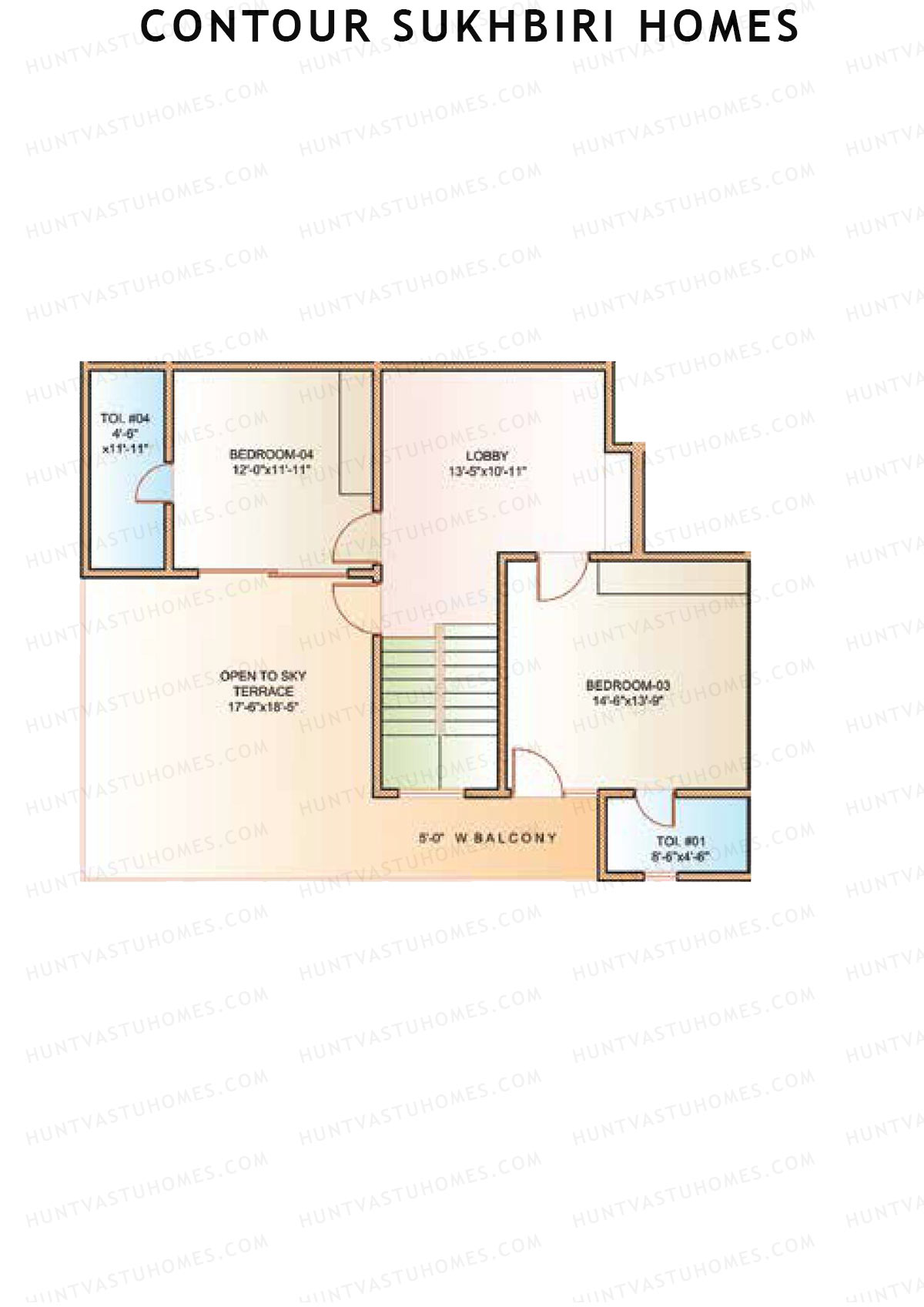 Contour Sukhbiri Homes, Block Fortuna C, Unit 2 (Duplex ), 3BHK, Super Area 2625   sq ft 