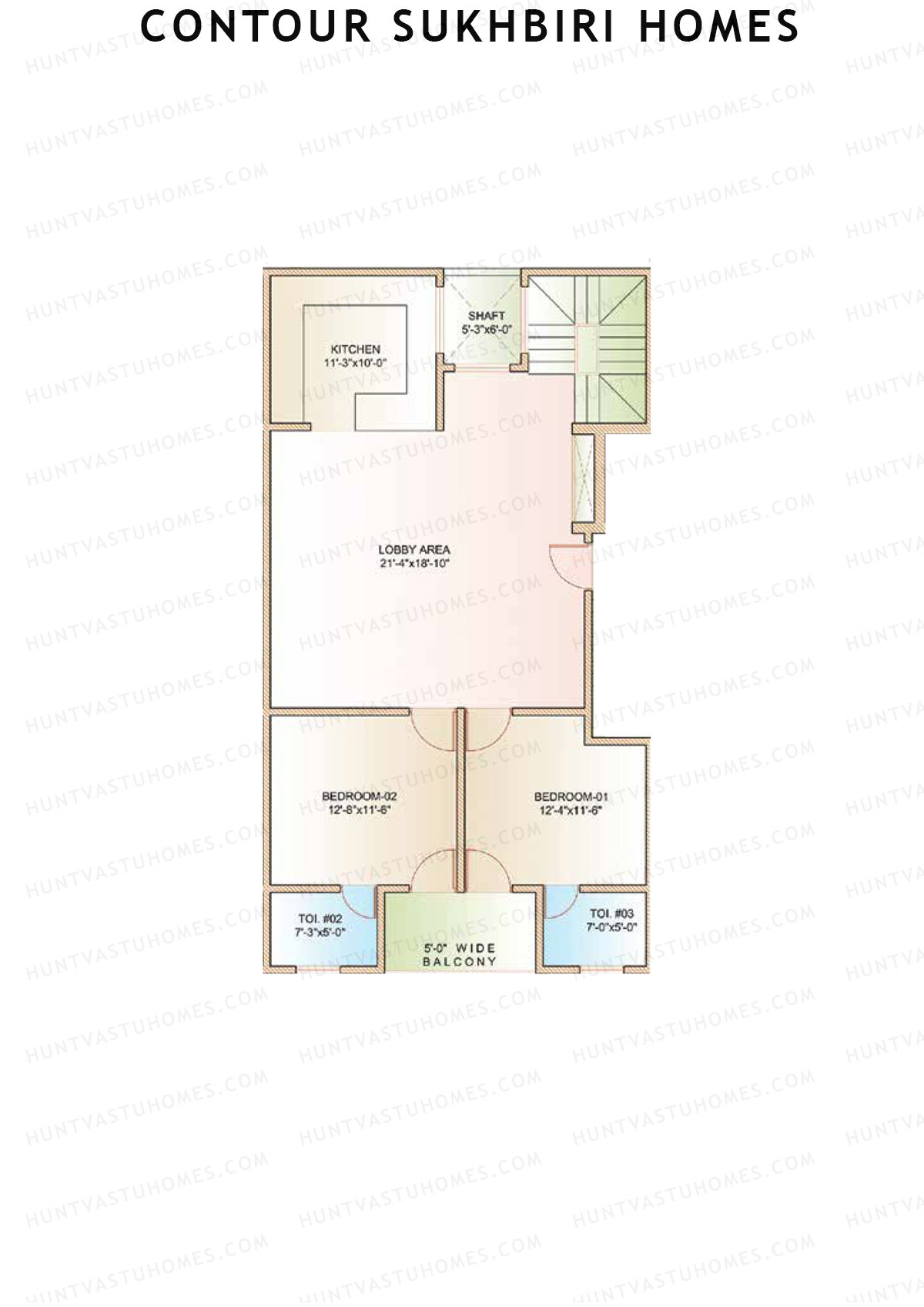 Contour Sukhbiri Homes, Block Fortuna D, Unit 1 (Duplex ), 5BHK, Super Area 2800   sq ft 