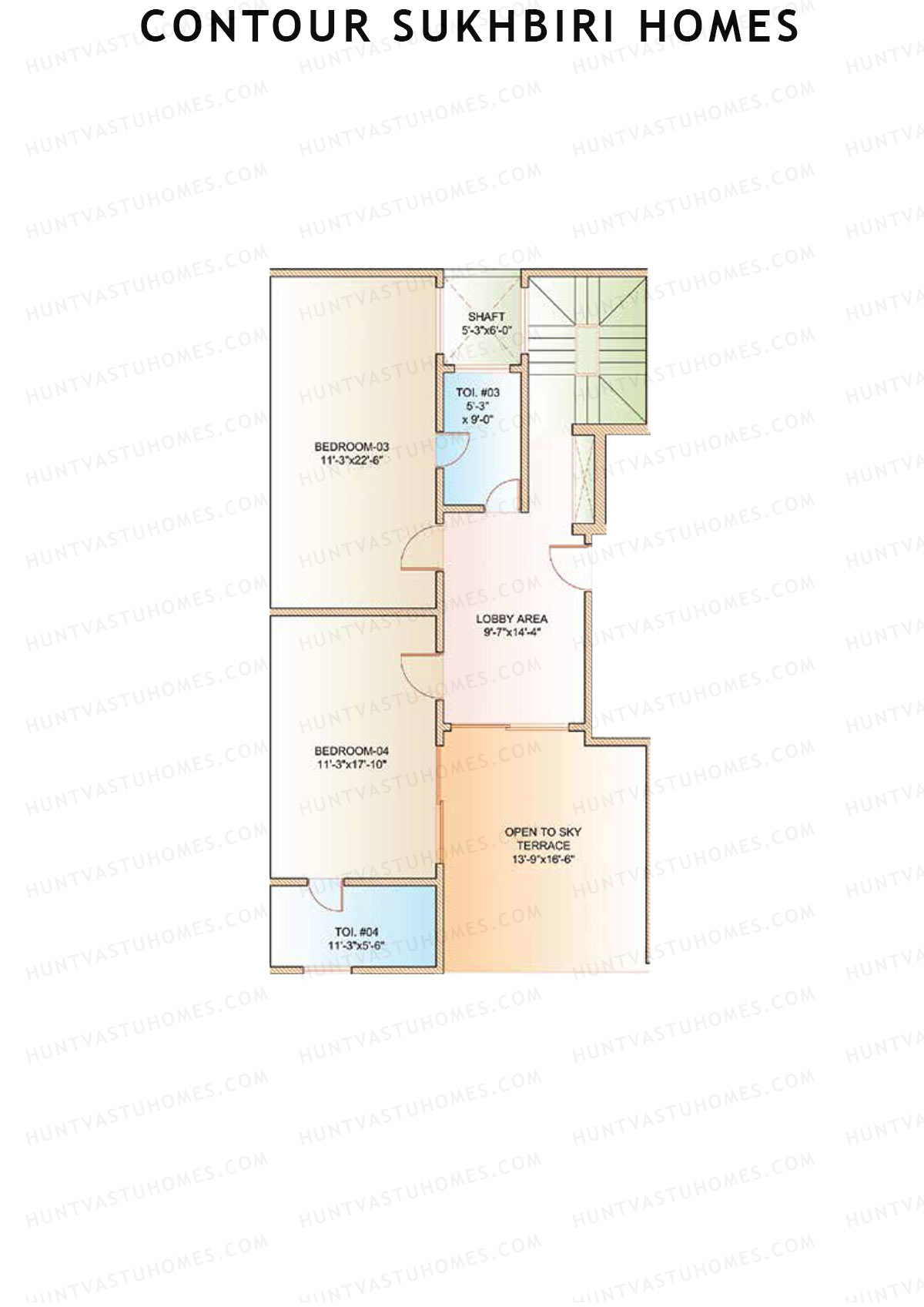 Contour Sukhbiri Homes, Block Fortuna E, Unit 1 (Duplex ), 5BHK, Super Area 2800   sq ft 
