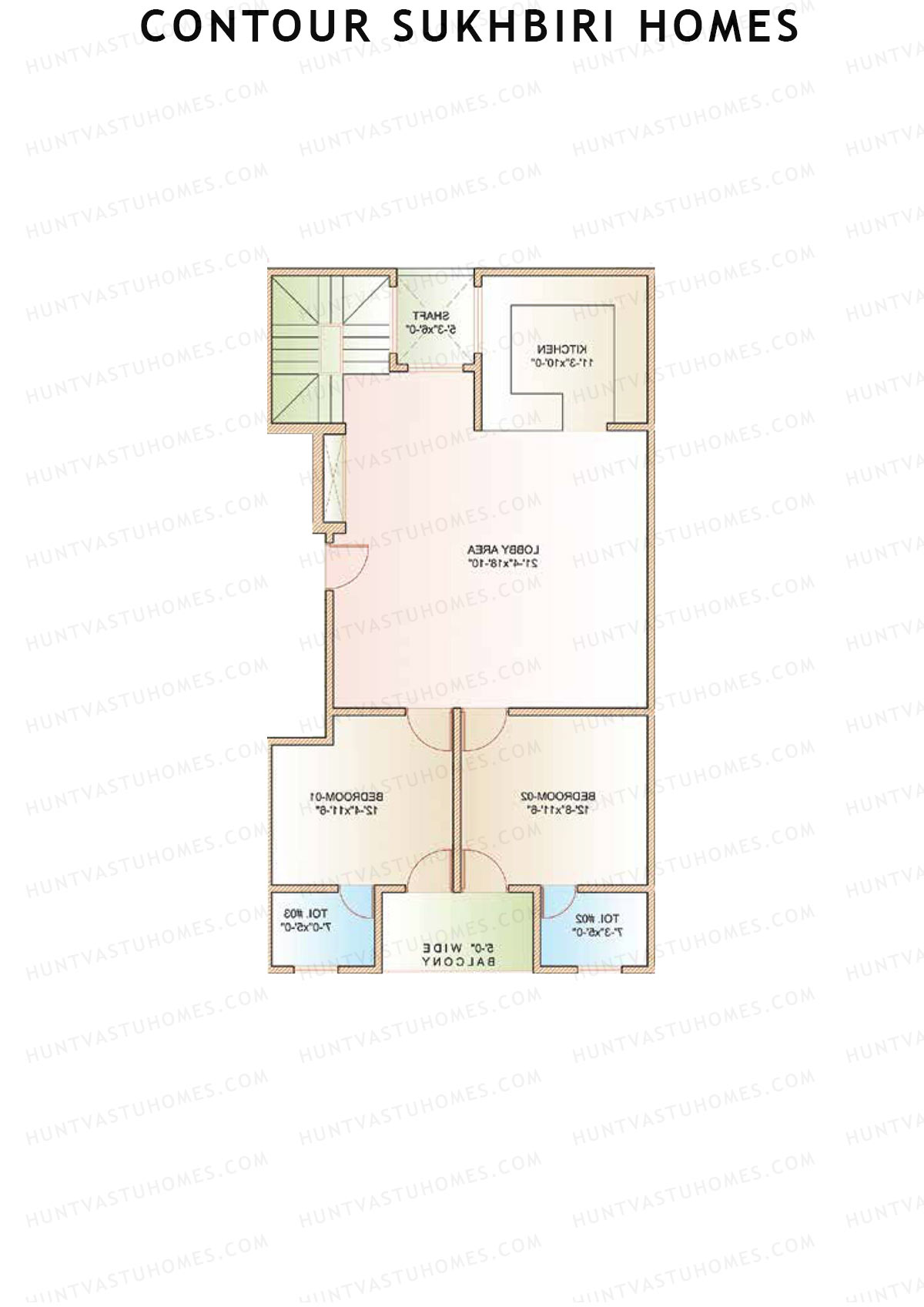 Contour Sukhbiri Homes, Block Fortuna E, Unit 2 (Duplex ), 4BHK, Super Area 2800   sq ft 