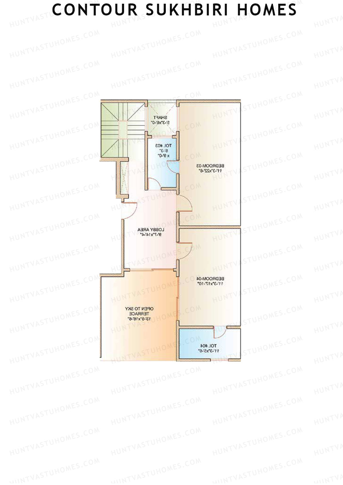 Contour Sukhbiri Homes, Block Fortuna E, Unit 2 (Duplex ), 4BHK, Super Area 2800   sq ft 