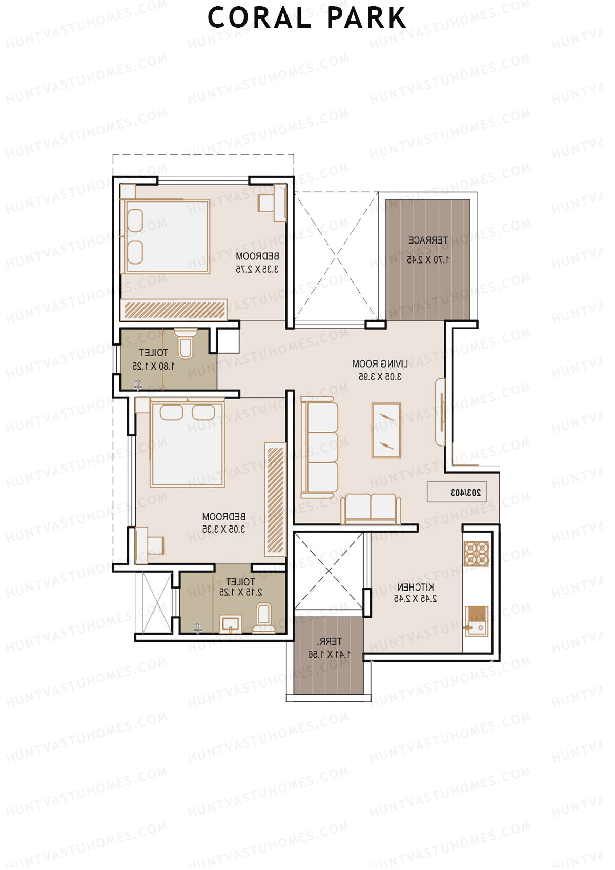 Coral Park Tower 1 Unit 10 Floor Plan
