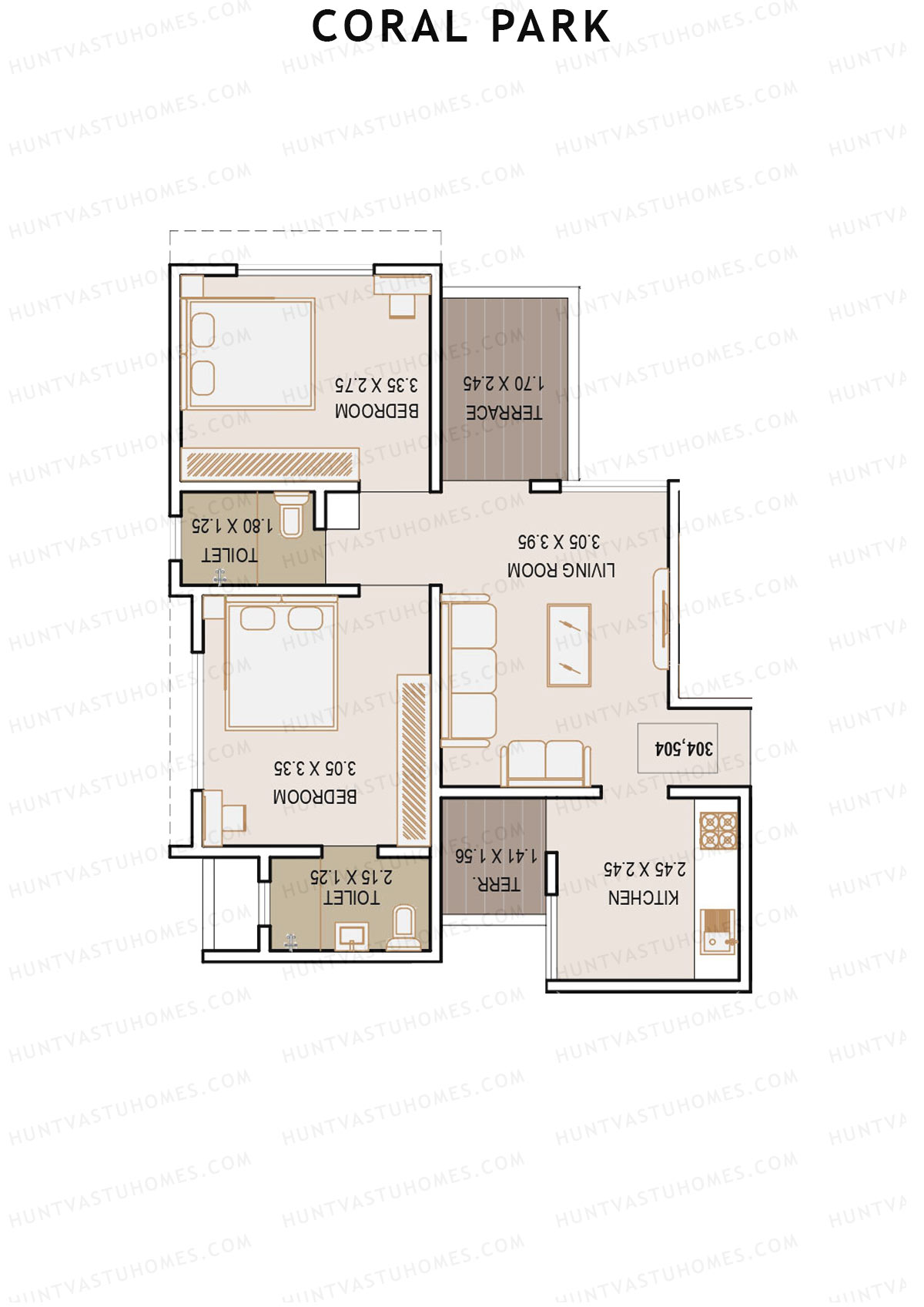 Coral Park Tower 1 Unit 10 Floor Plan