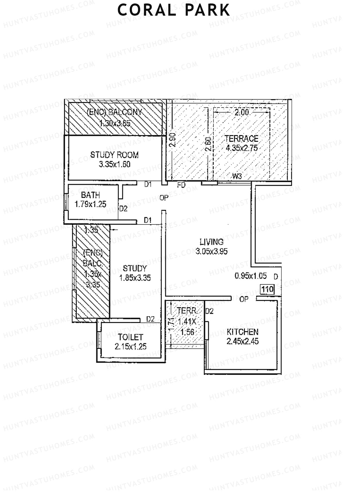 Coral Park Tower 1 Unit 10 Floor Plan