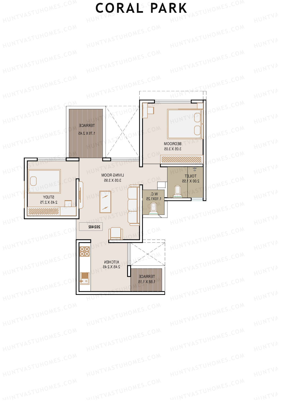 Coral Park Tower 1 Unit 11 Floor Plan