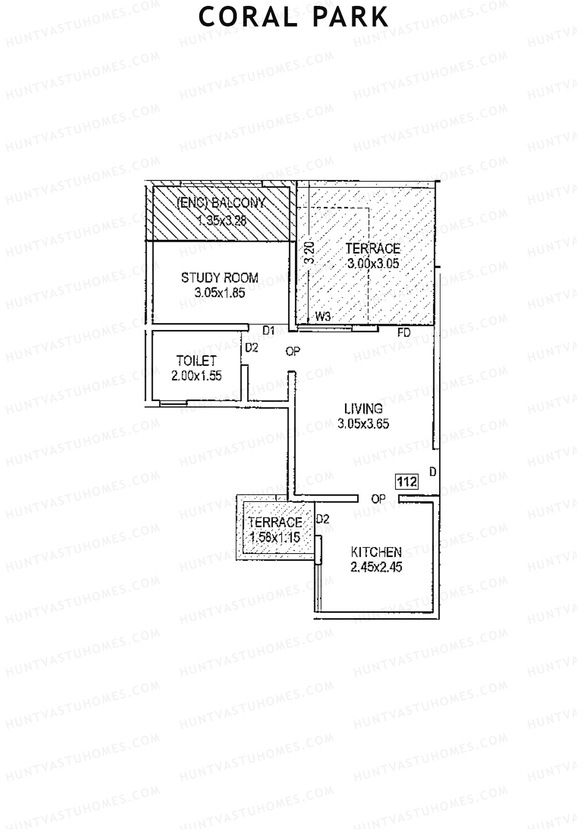 Coral Park Tower 1 Unit 12 Floor Plan