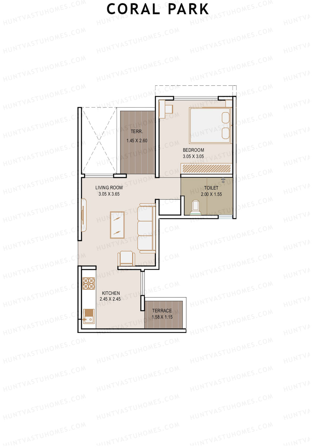 Coral Park Tower 1 Unit 1 Floor Plan