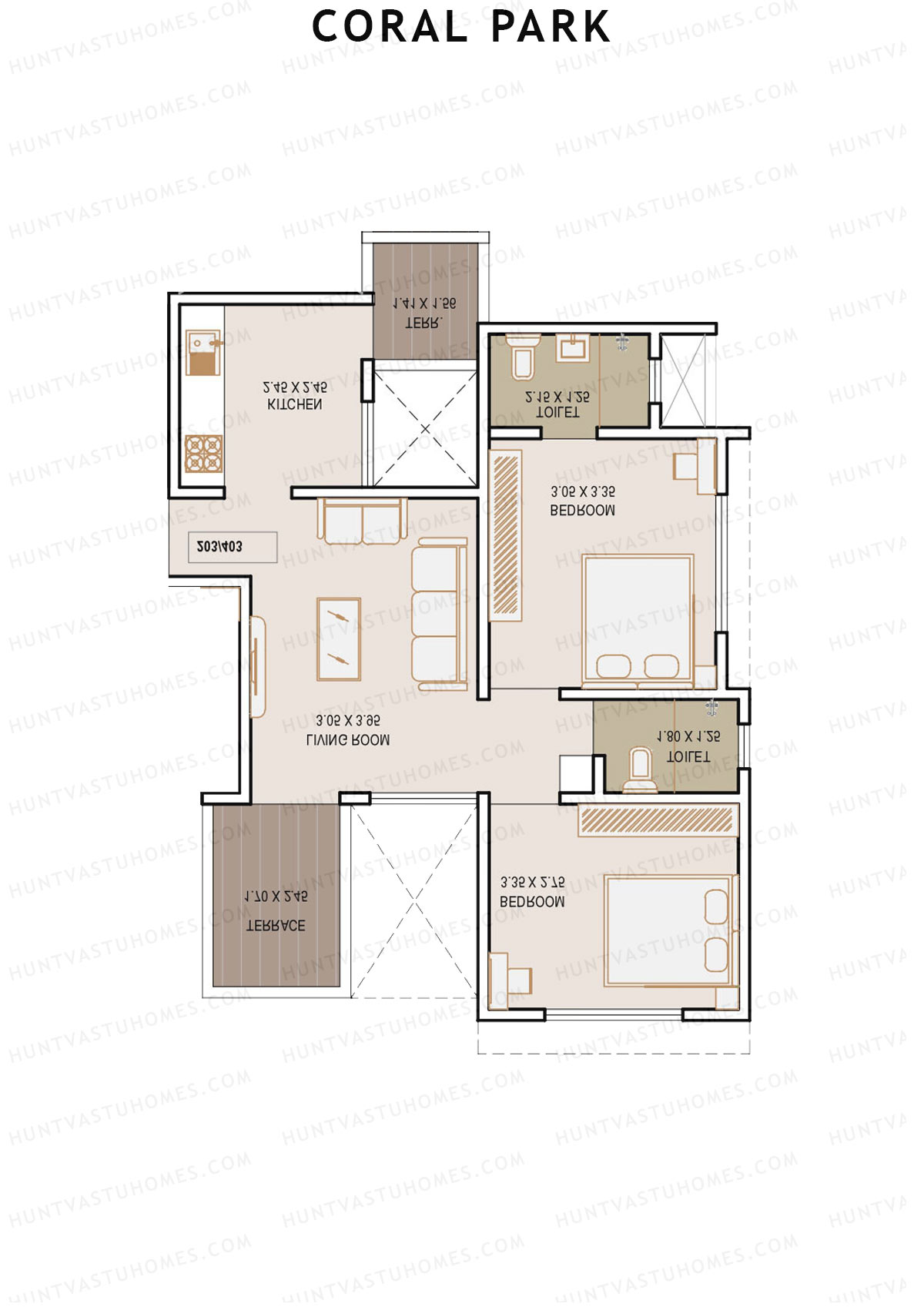 Coral Park Tower 1 Unit 4 Floor Plan