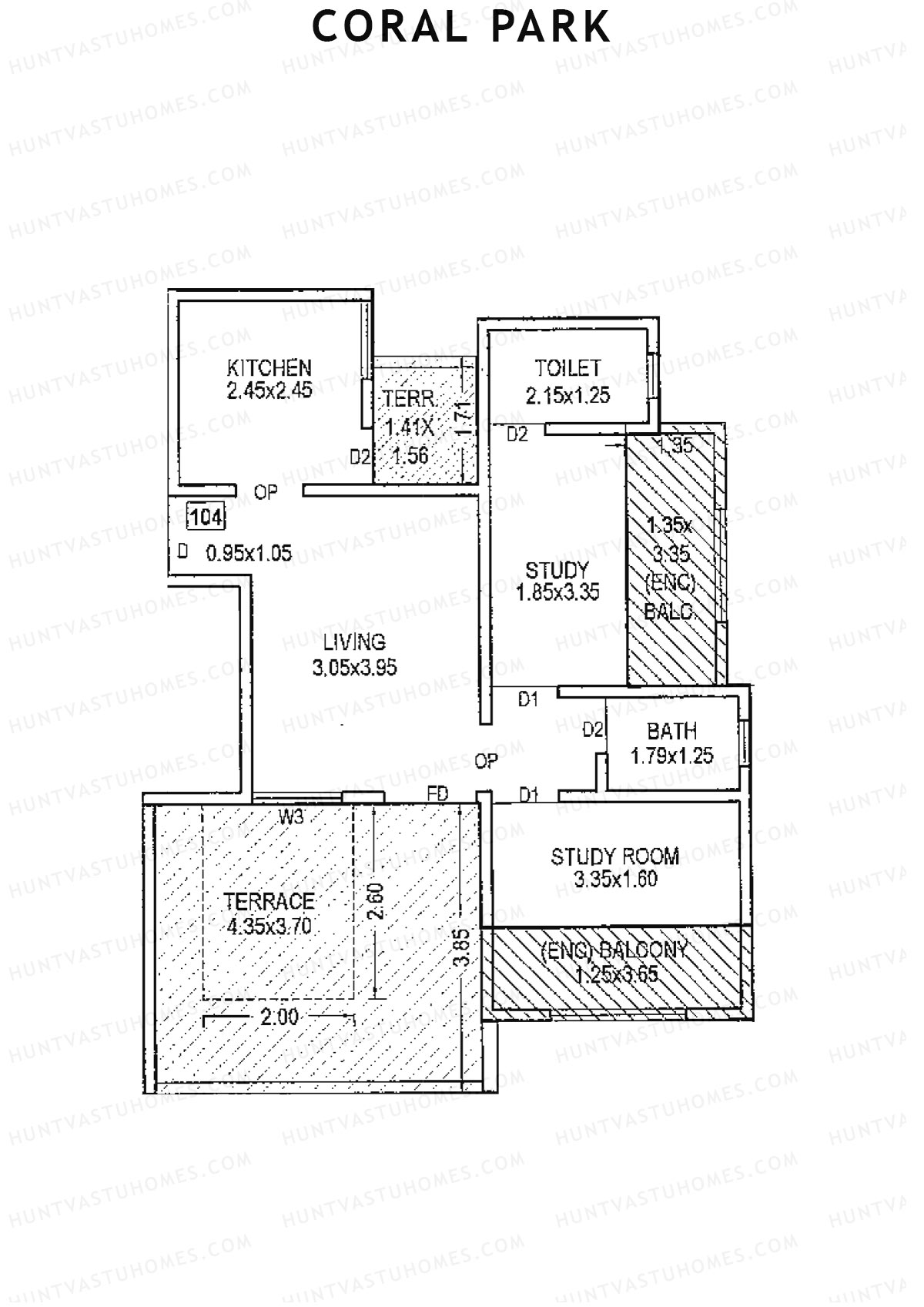 Coral Park Tower 1 Unit 4 Floor Plan