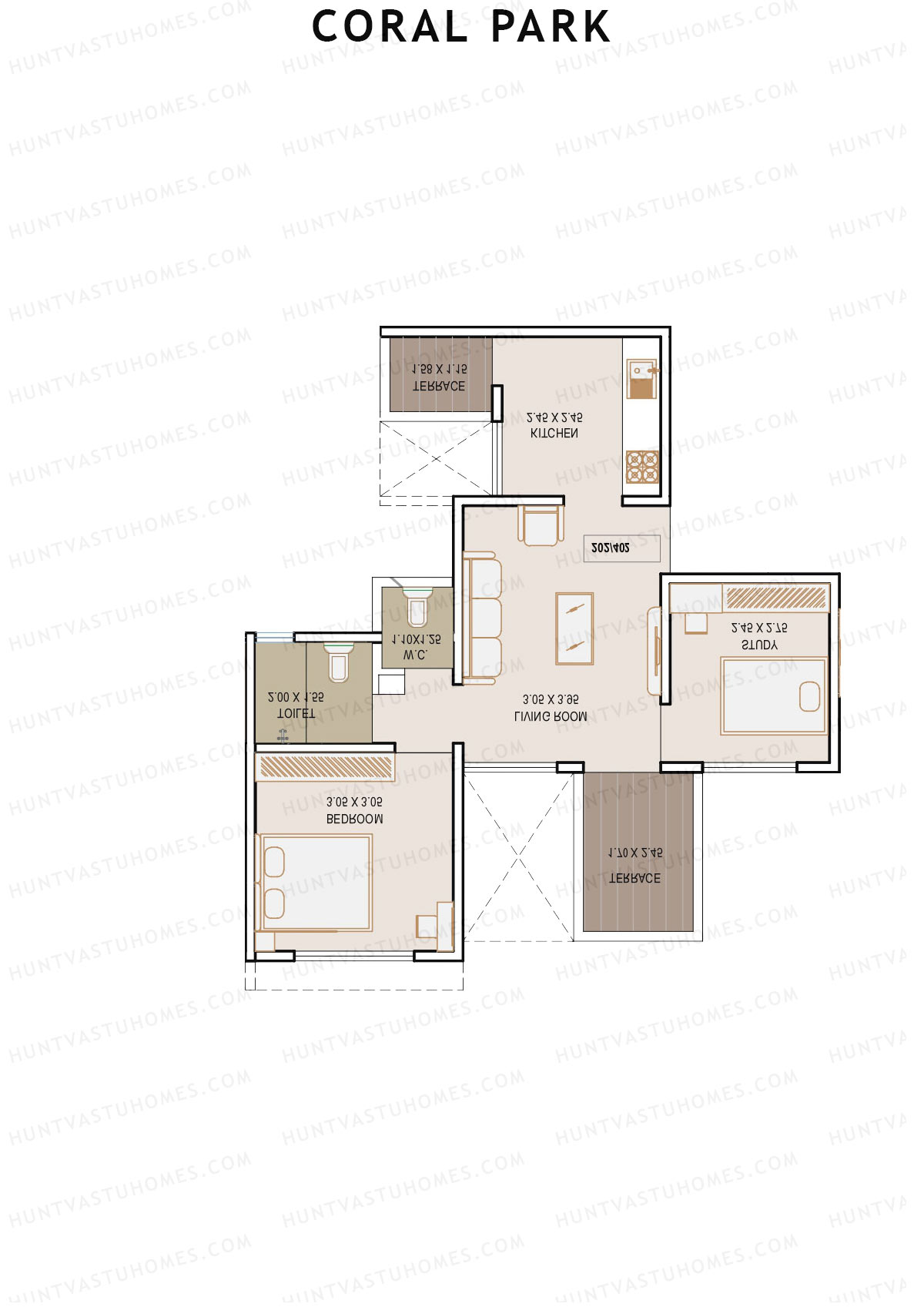 Coral Park Tower 1 Unit 5 Floor Plan