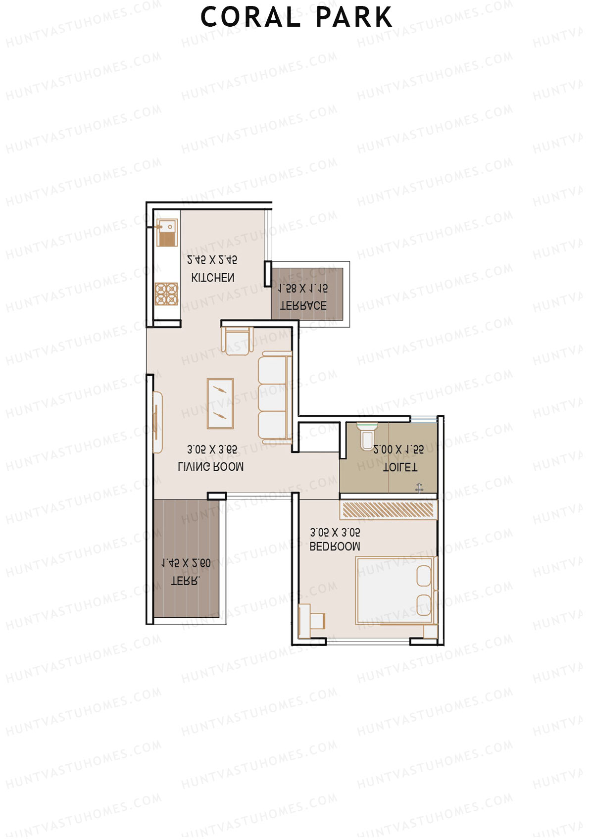 Coral Park Tower 1 Unit 6 Floor Plan