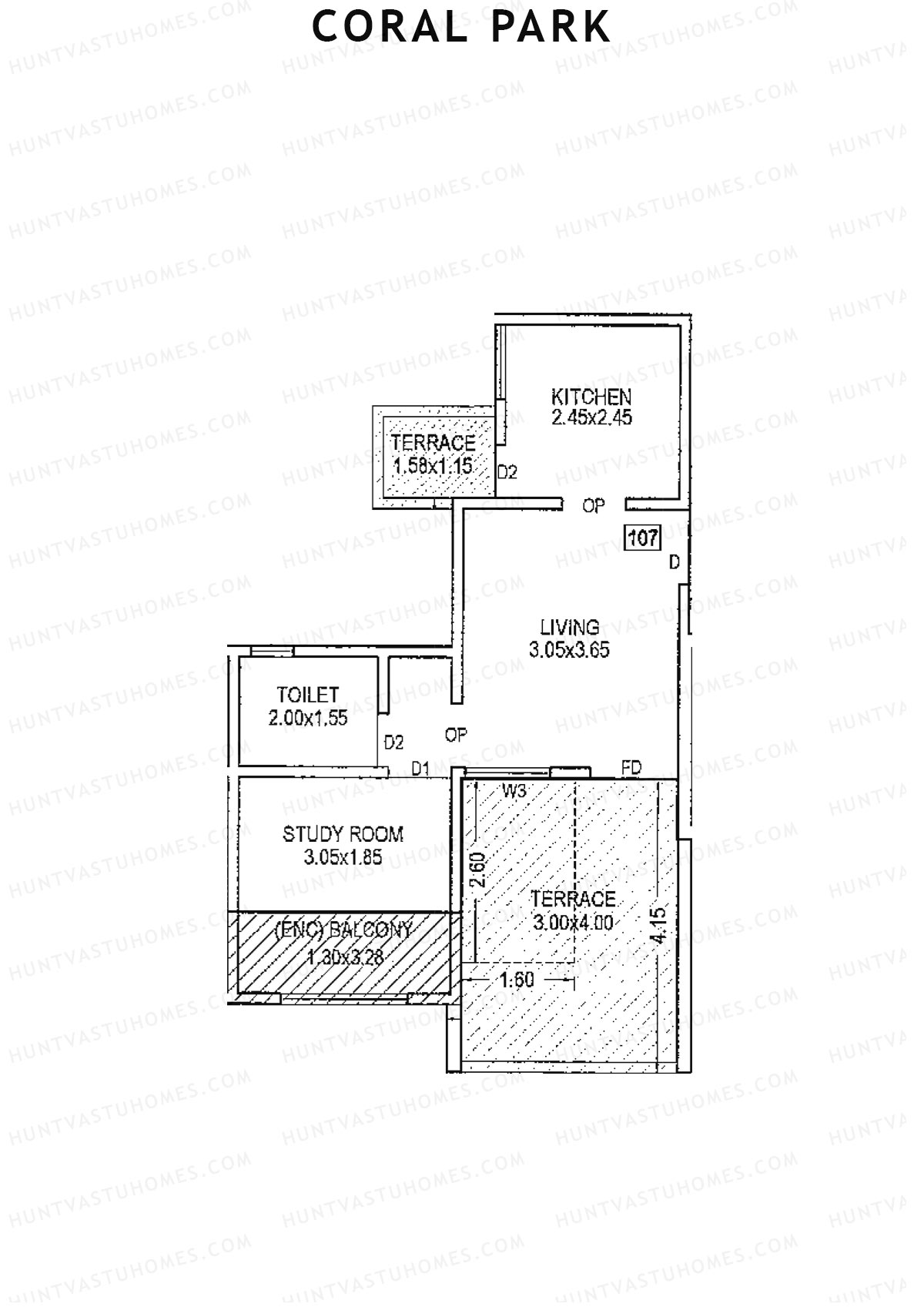 Coral Park Tower 1 Unit 7 Floor Plan