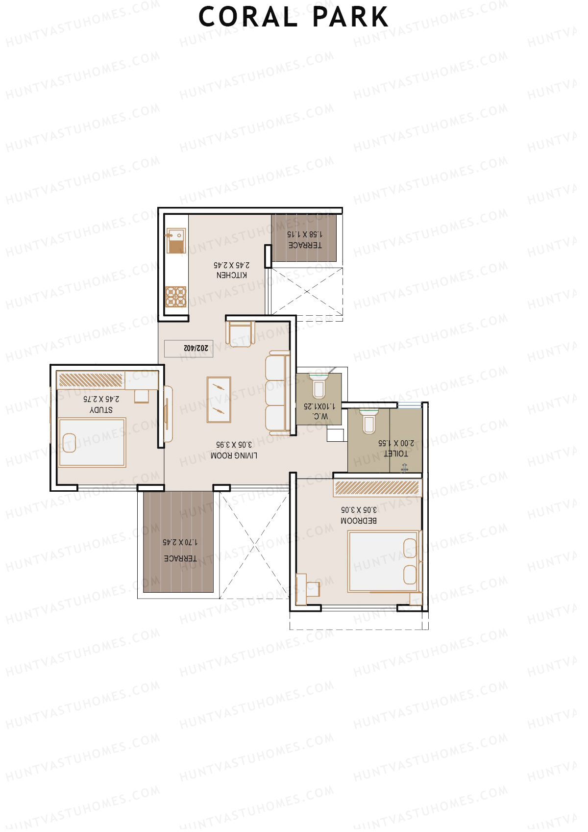 Coral Park Tower 1 Unit 8 Floor Plan