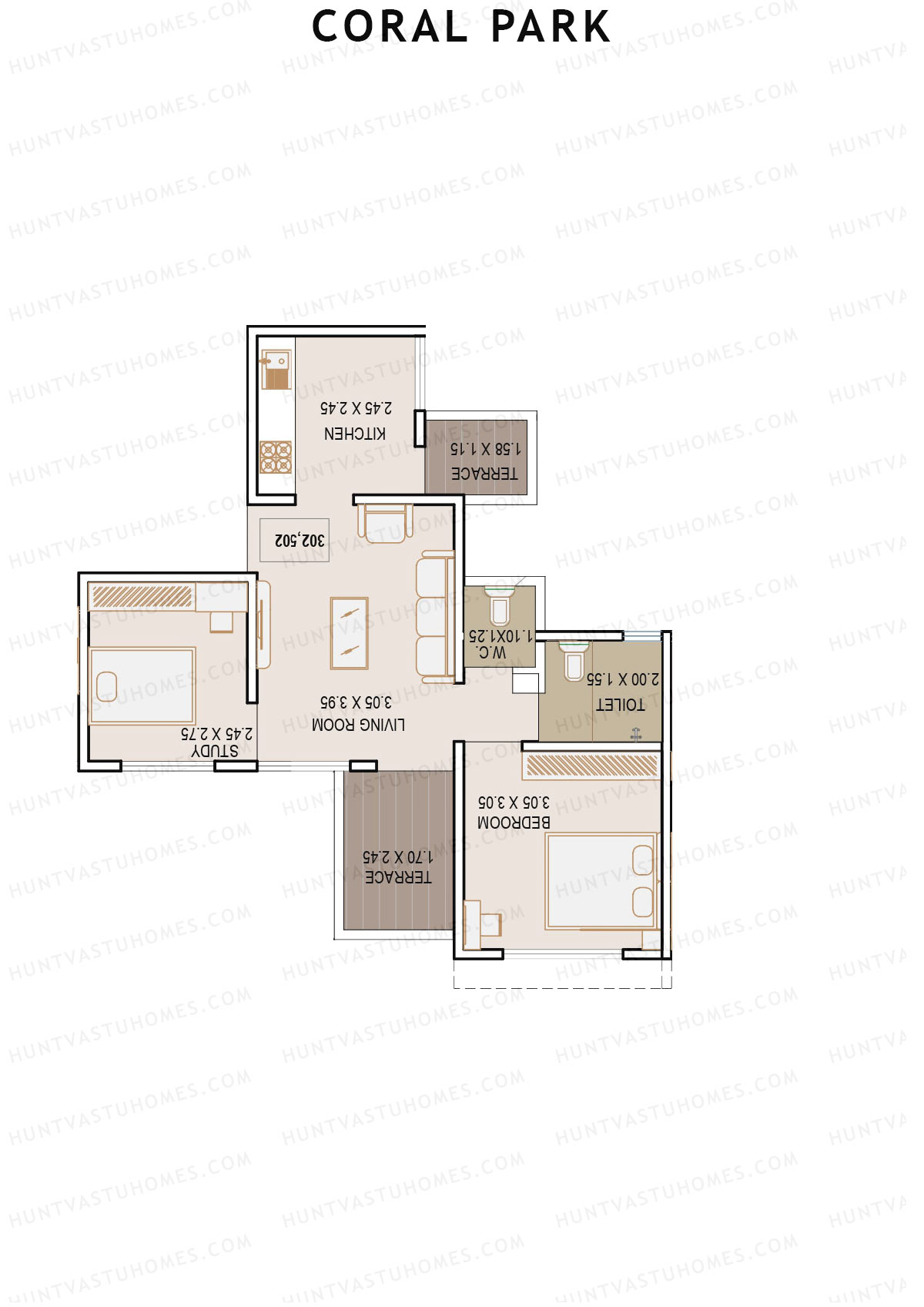 Coral Park Tower 1 Unit 8 Floor Plan