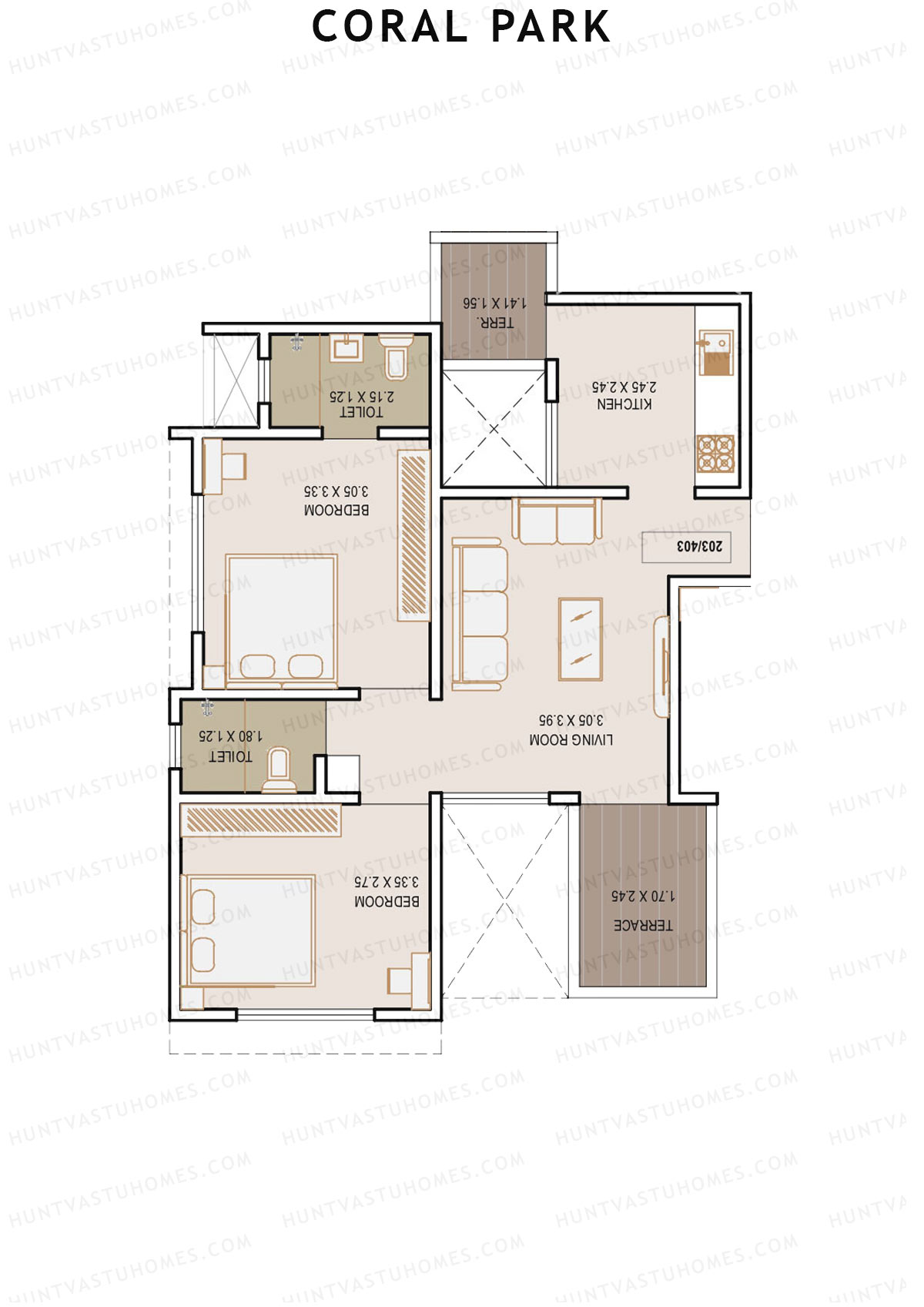 Coral Park Tower 1 Unit 9 Floor Plan