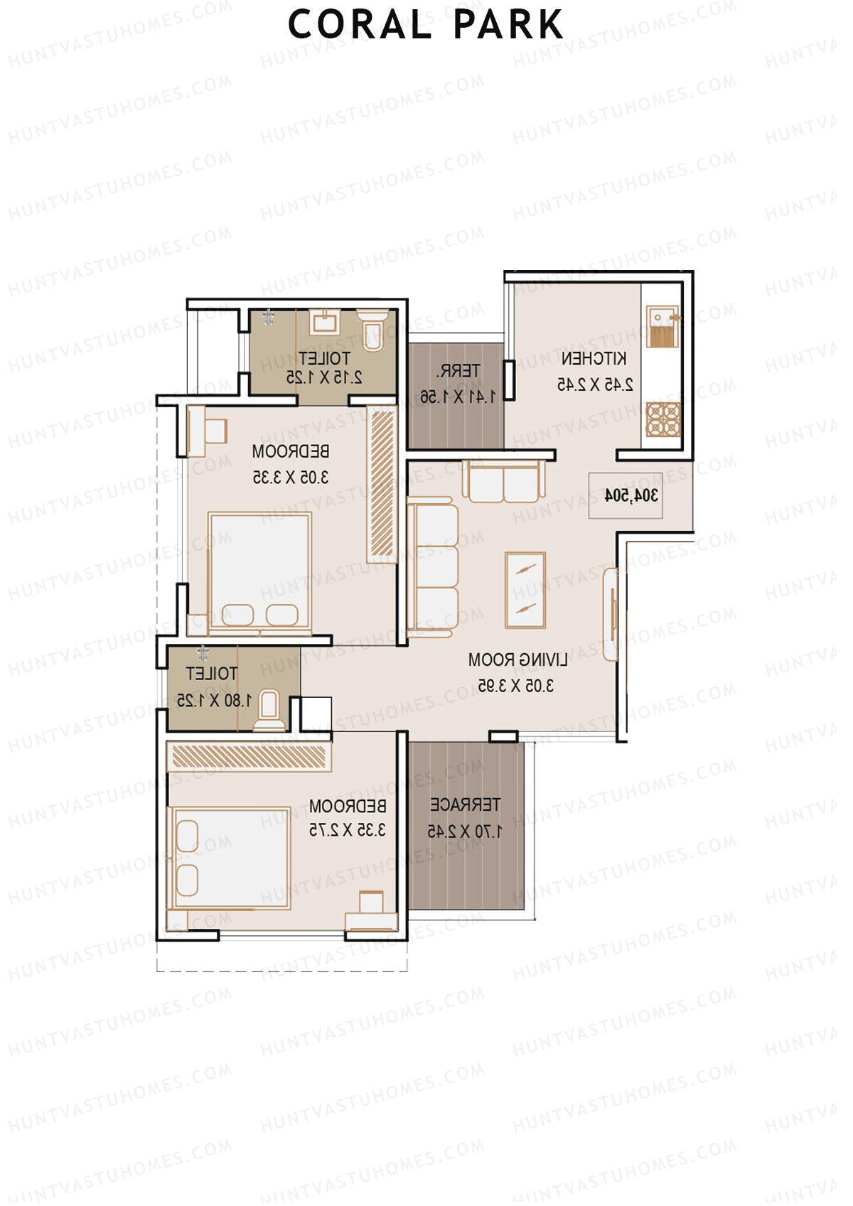 Coral Park Tower 1 Unit 9 Floor Plan