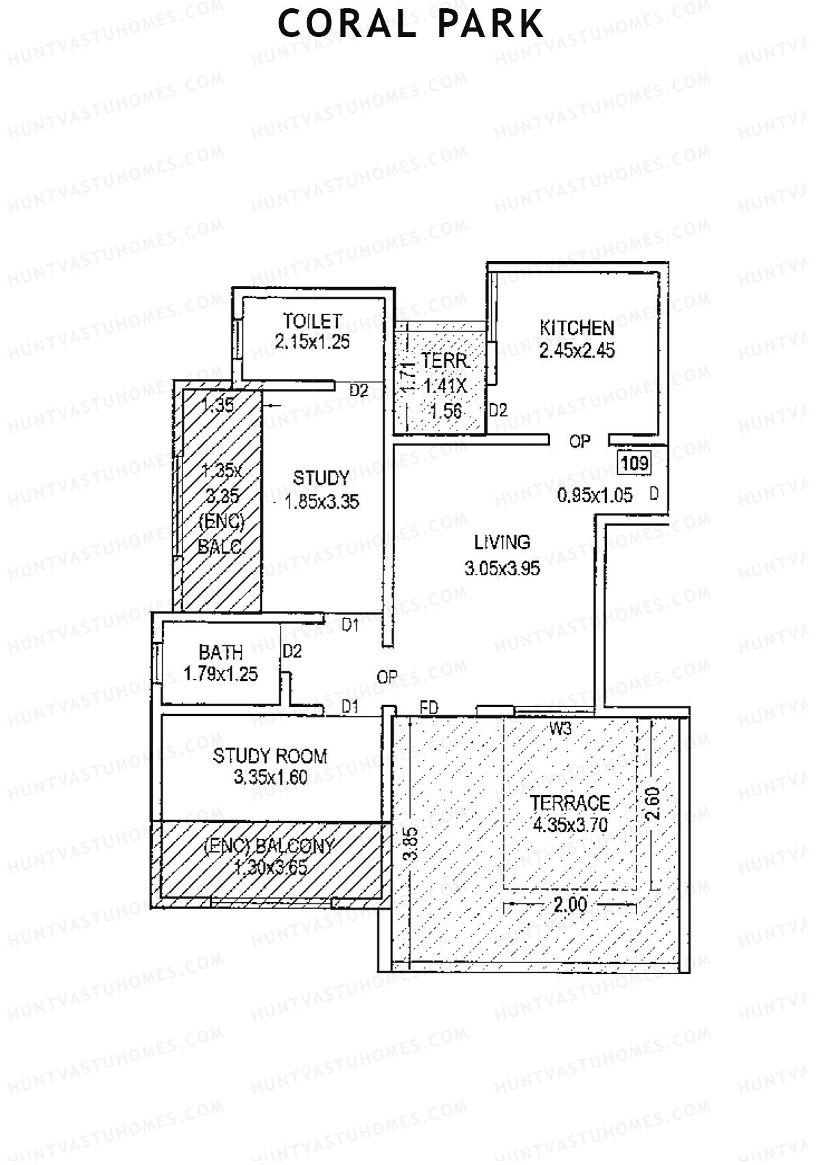 Coral Park Tower 1 Unit 9 Floor Plan