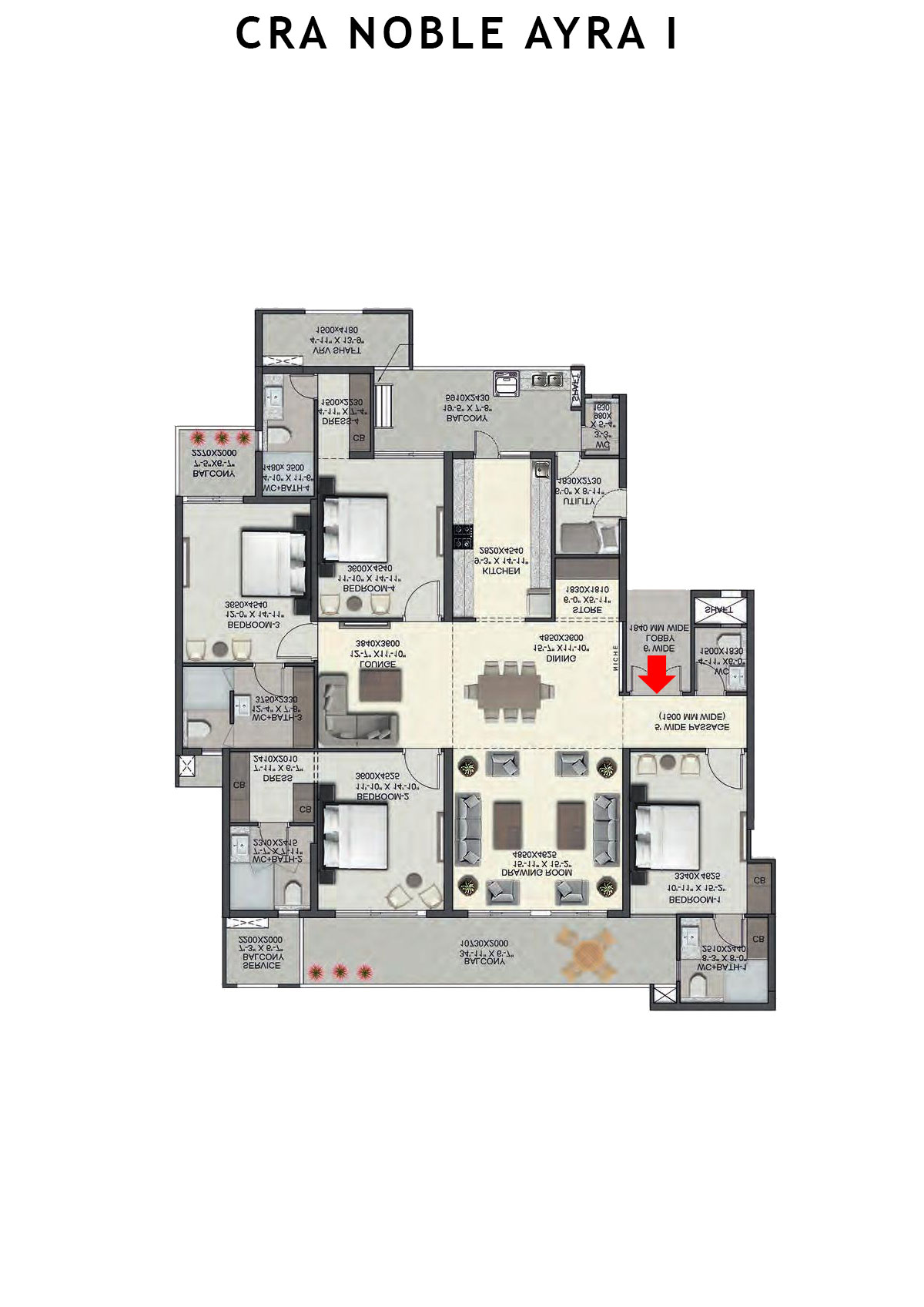 CRA Noble Ayra I Crest Unit 2 Floor Plan