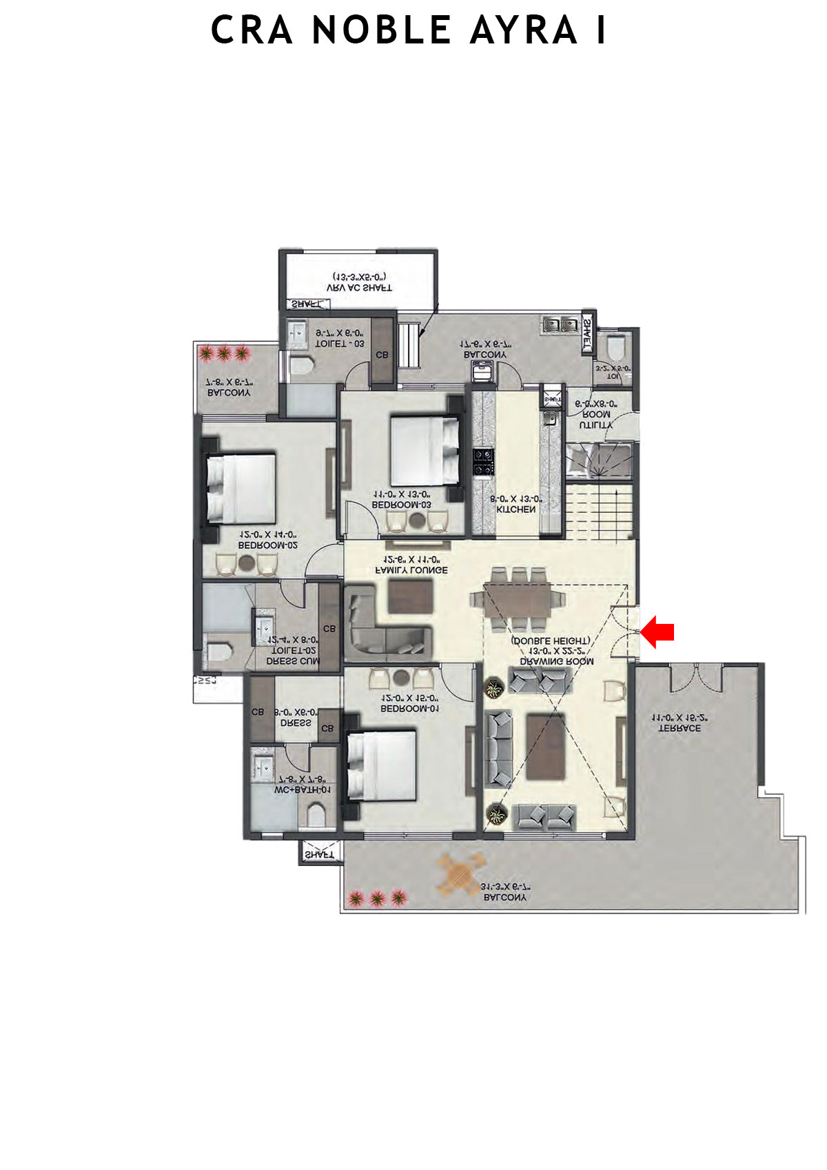 CRA Noble Ayra I Crest Unit 2 (Penthouse) Floor Plan
