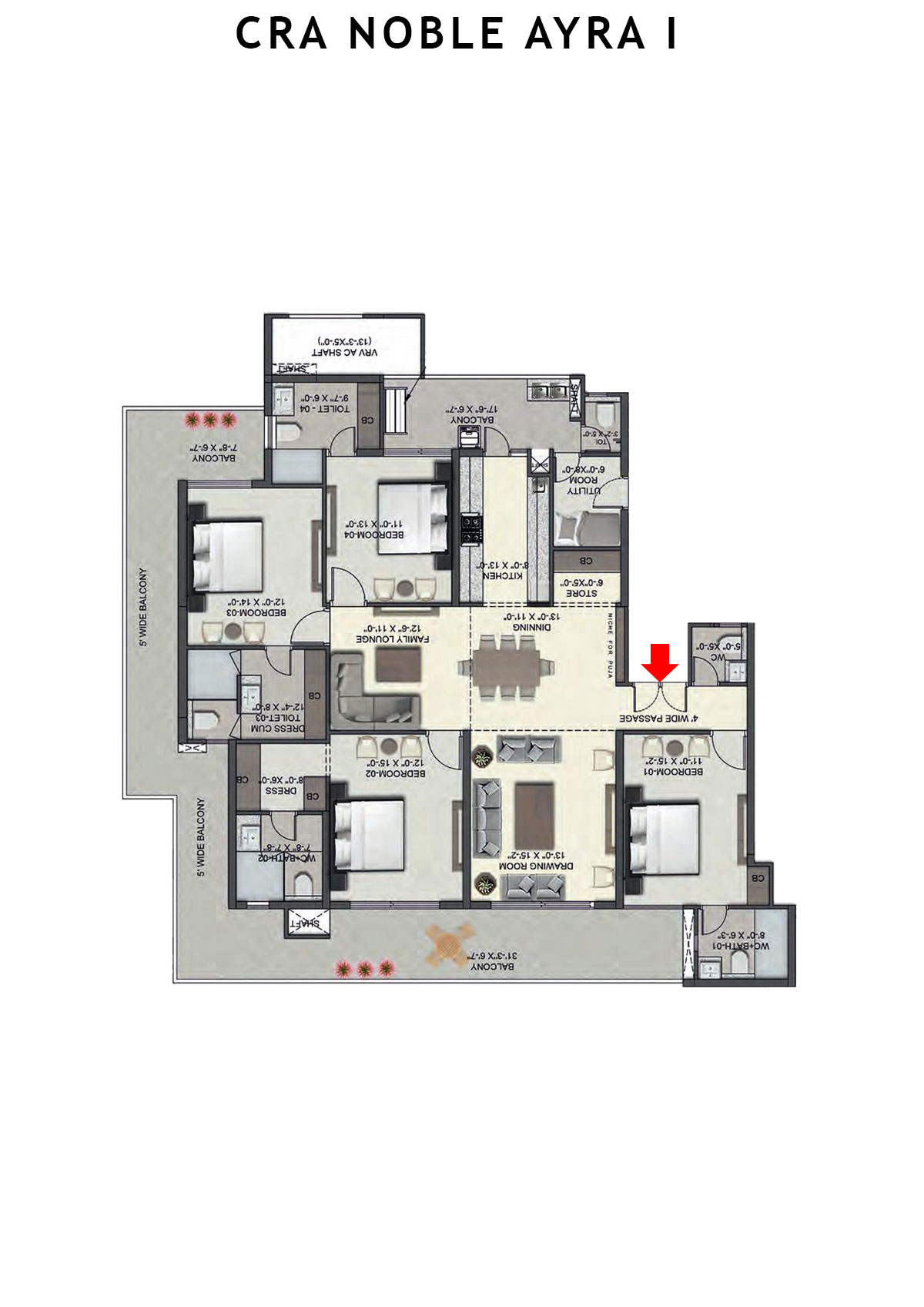 CRA Noble Ayra I Regalia Unit 2 Floor Plan