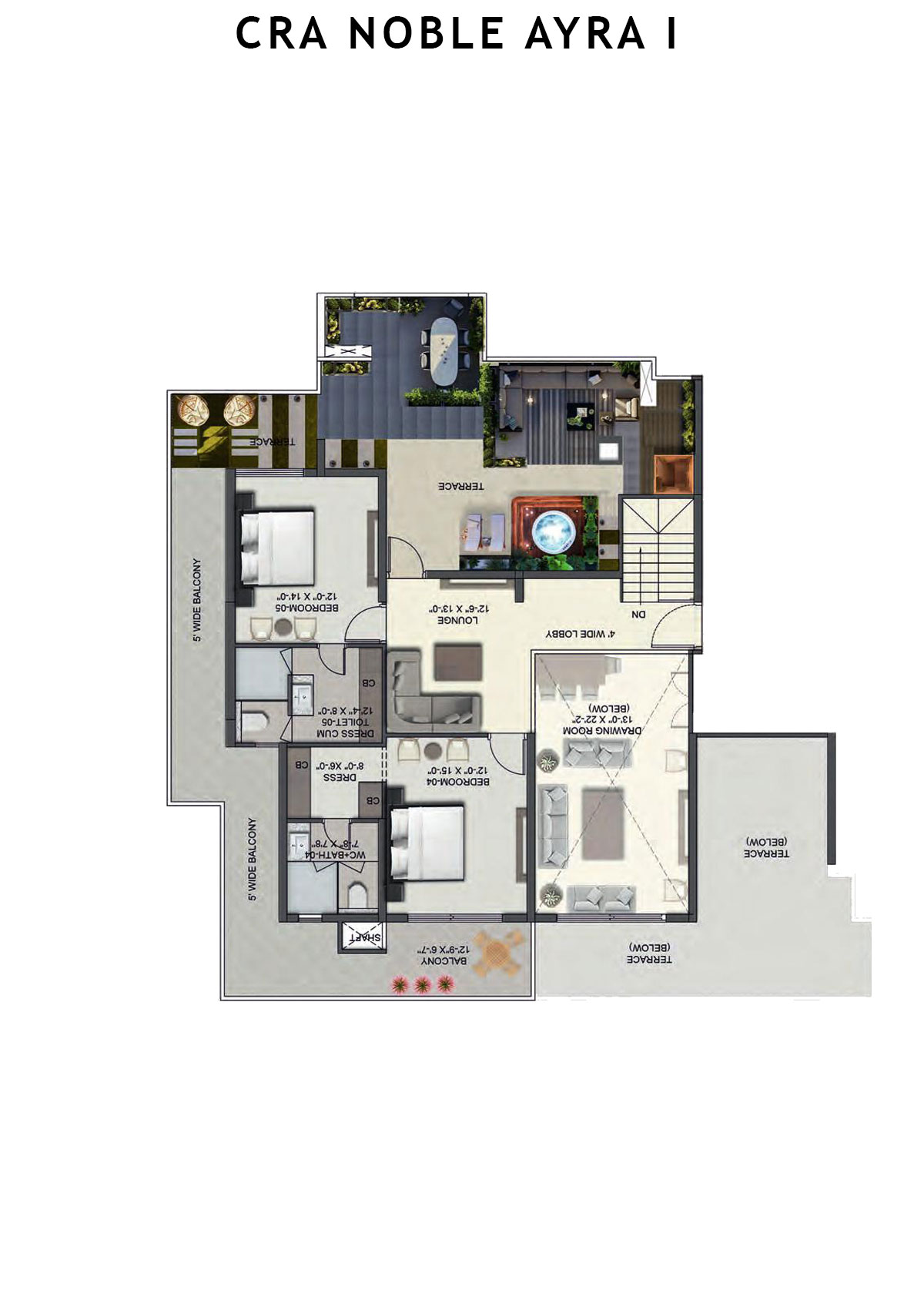CRA Noble Ayra I Regalia Unit 2 (Penthouse) Floor Plan