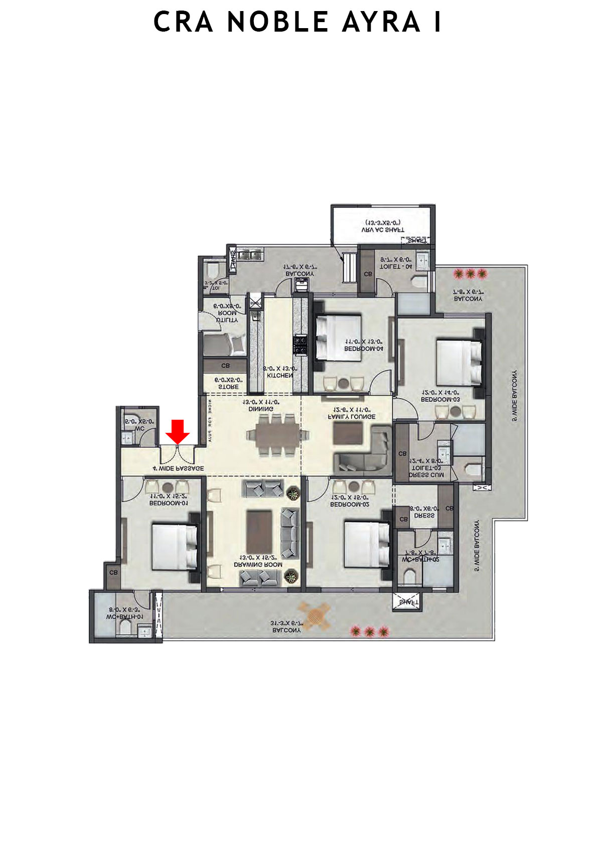 CRA Noble Ayra I Regalia Unit I Floor Plan
