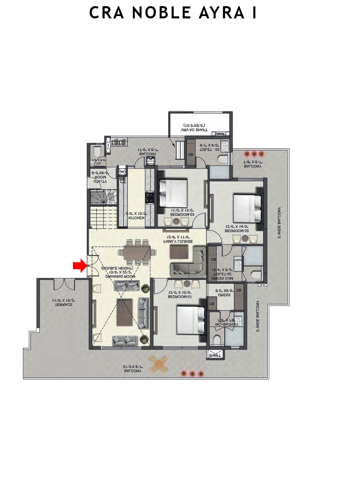 CRA Noble Ayra I Regalia Unit I (Penthouse) Floor Plan