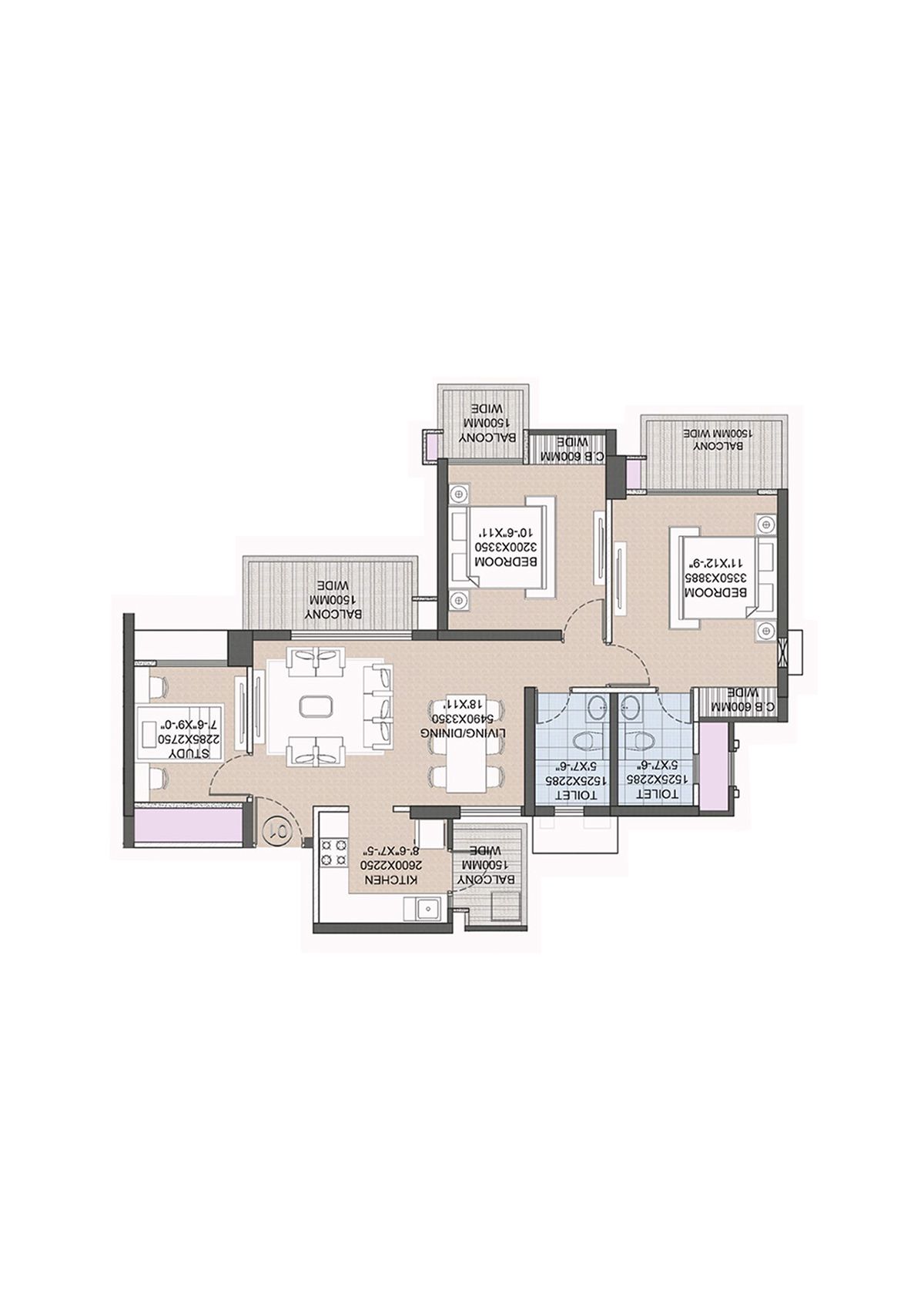Crc Joyous Tower 4 Unit 4 Floor Plan