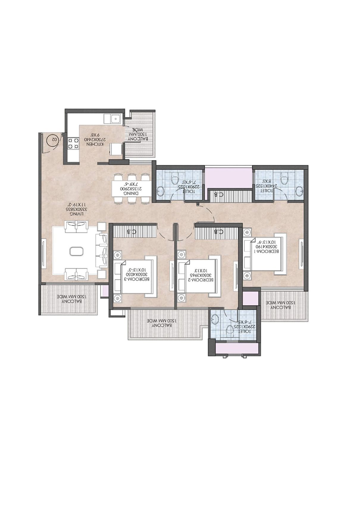 Crc Joyous Tower 1 Unit 5 Floor Plan