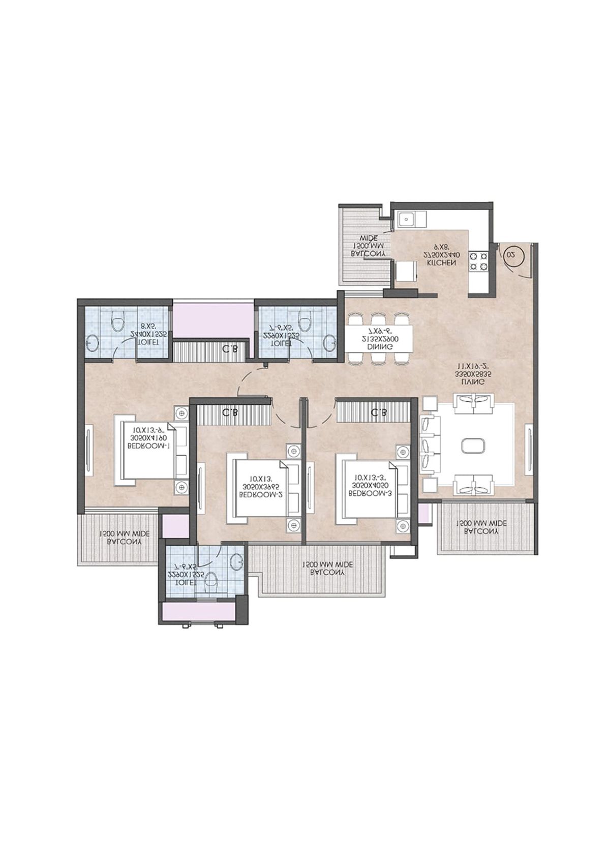 Crc Joyous Tower 1 Unit 6 Floor Plan