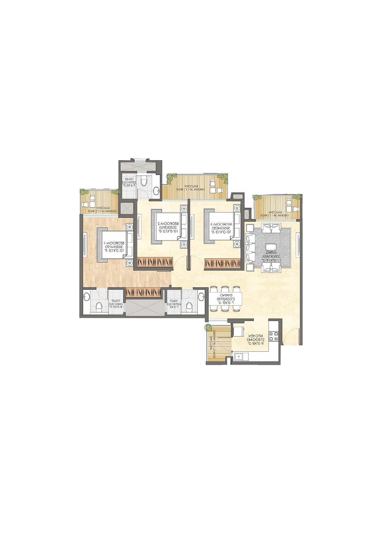 Crc Joyous Tower 3 Unit 2 Floor Plan