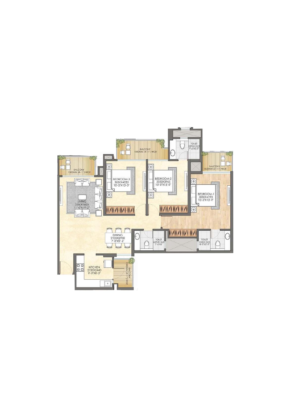 Crc Joyous Tower 3 Unit 3 Floor Plan