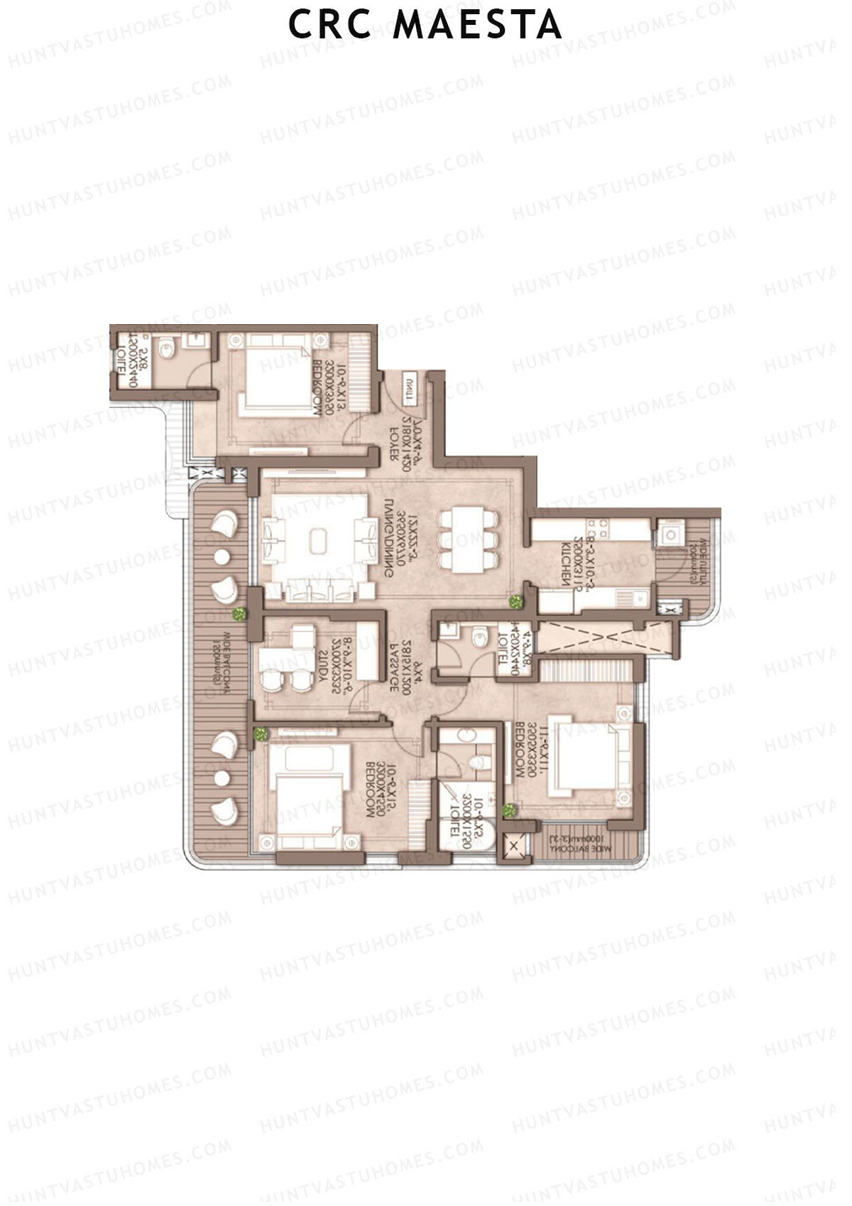 CRC Maesta Tower 1 Unit 2 Floor Plan
