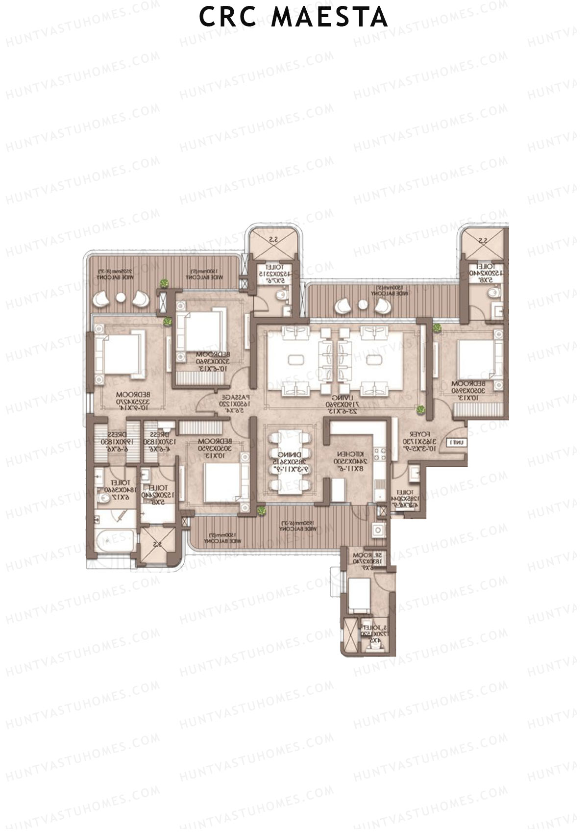 CRC Maesta Tower 3 Unit 2 Floor Plan