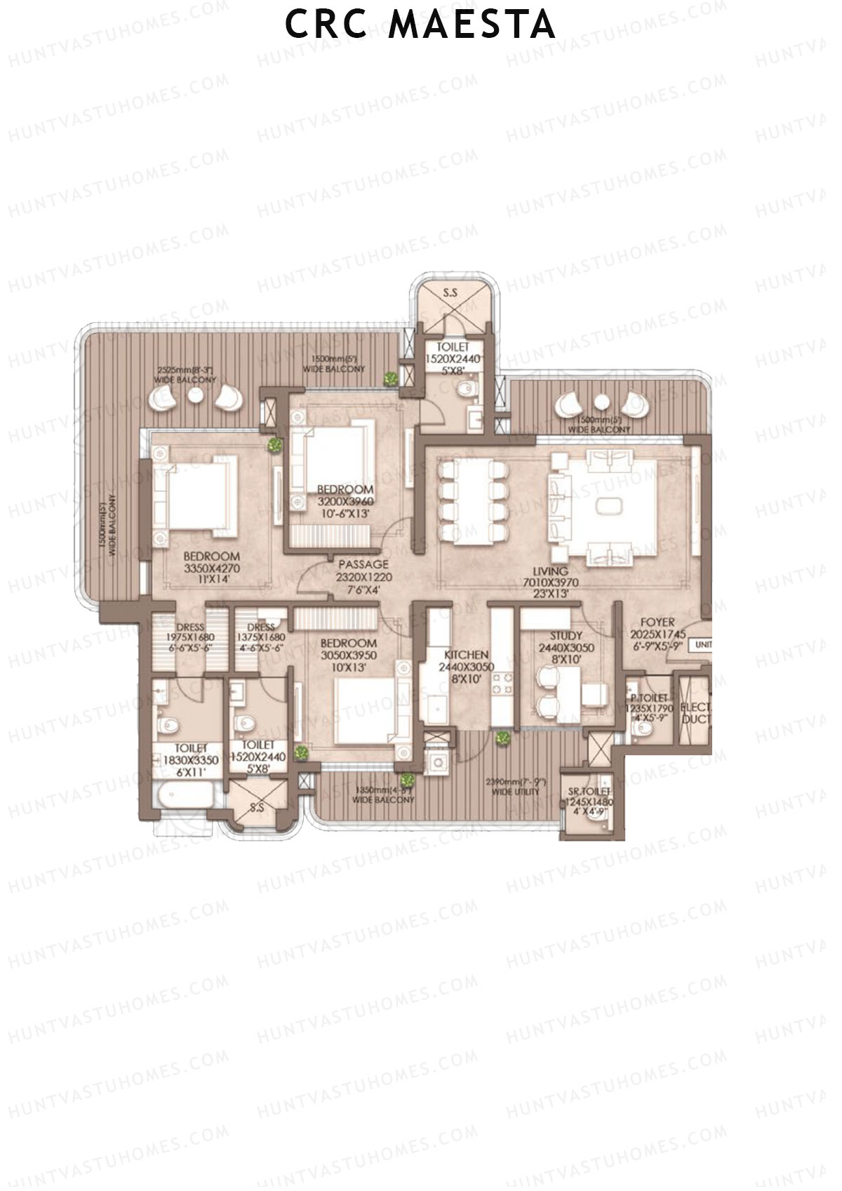 CRC Maesta Tower 4 Unit 2 Floor Plan